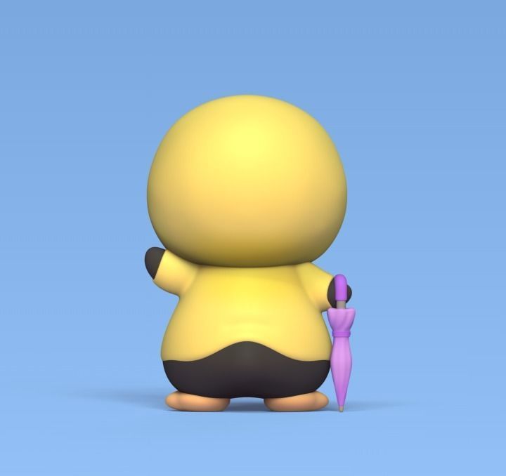 Penguin Rain 3D print model_3
