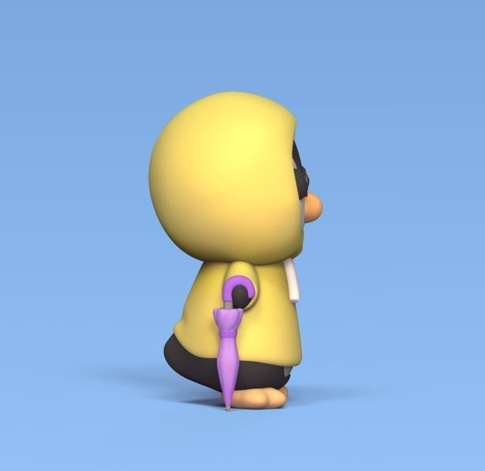 Penguin Rain 3D print model_2
