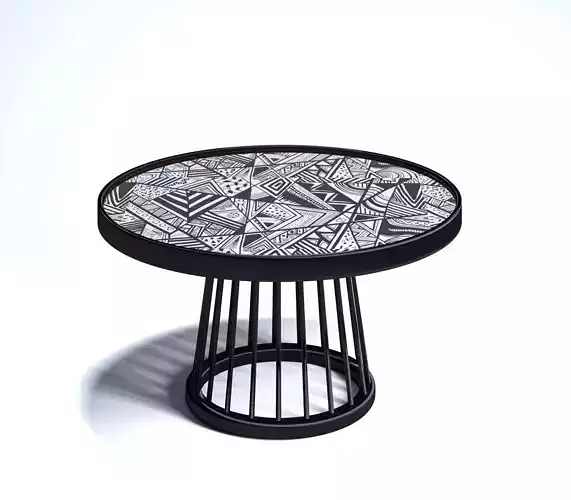 Fosco Round Black Table