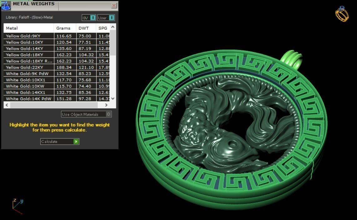 fish pendant - Pisces  3D print model_15