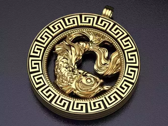 fish pendant - Pisces  3D print model