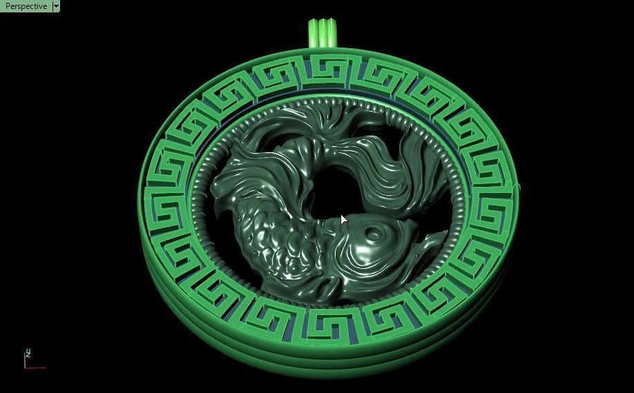 fish pendant - Pisces  3D print model_13