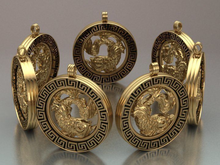 fish pendant - Pisces  3D print model_7