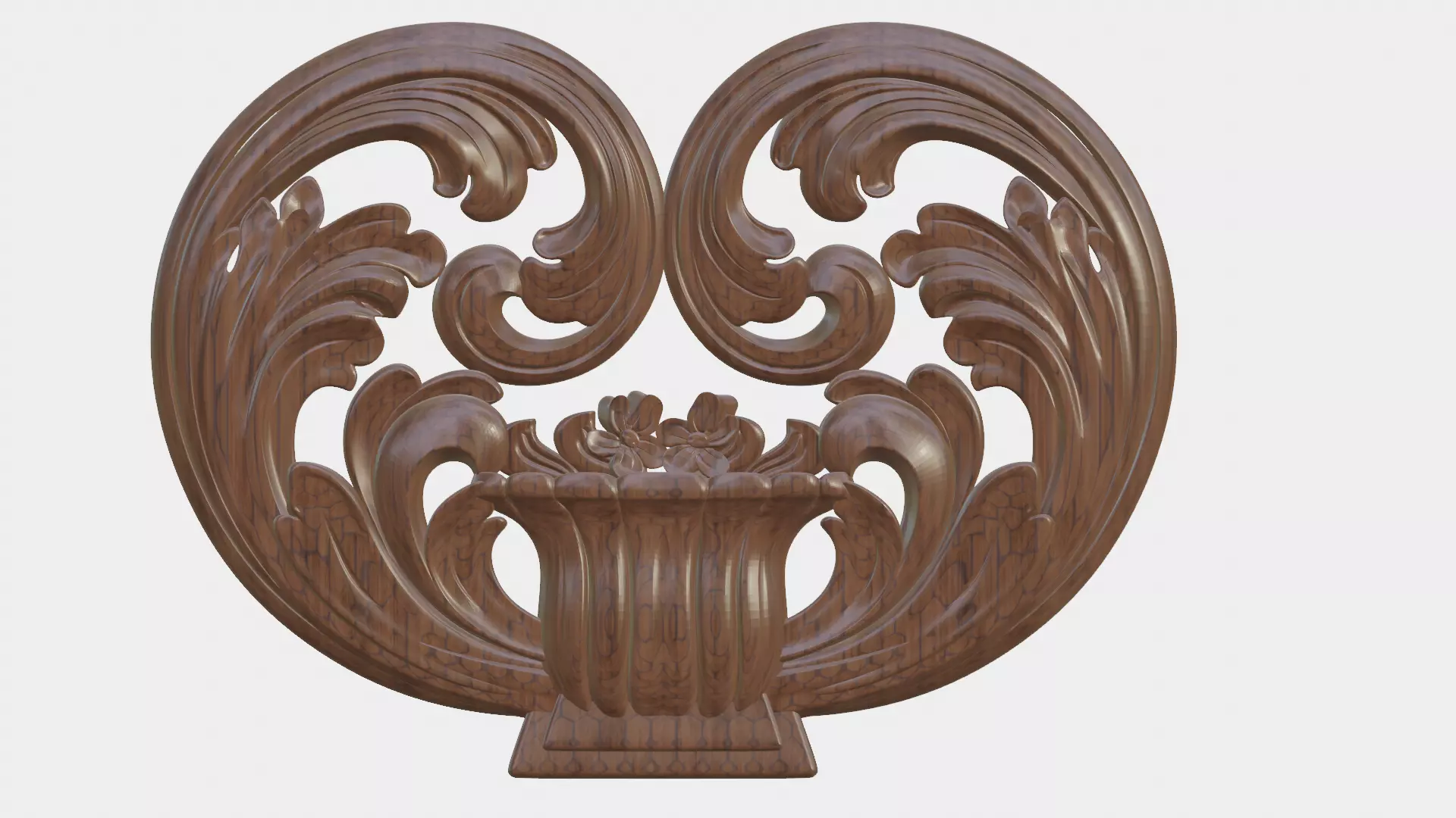 Wooden Flower Decor 3D print model