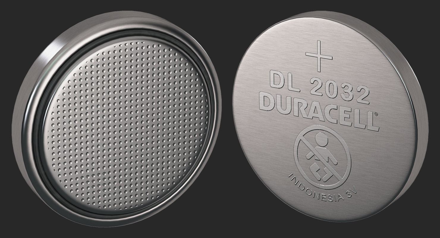 Duracell CR2032 3D model_3