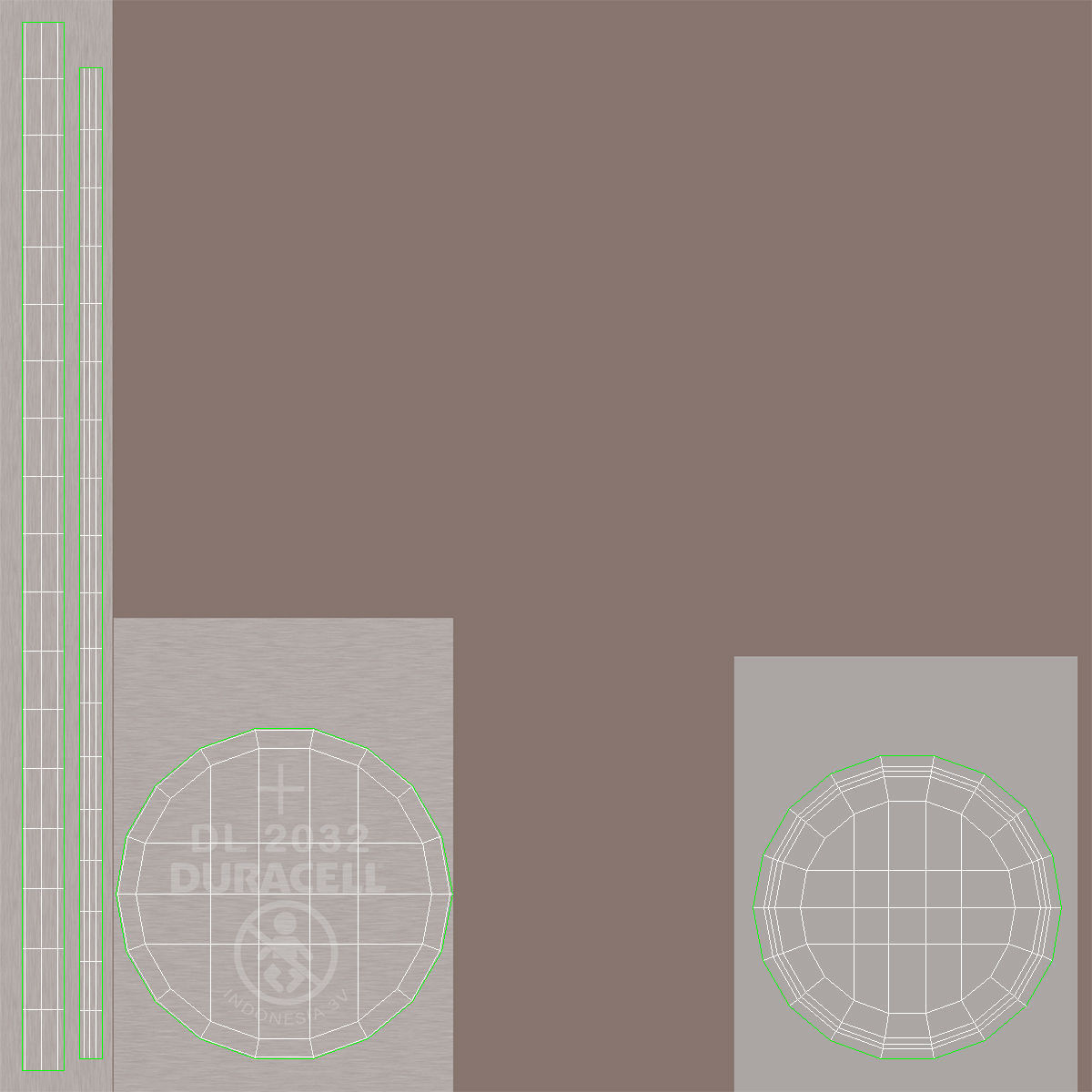 Duracell CR2032 3D model_9