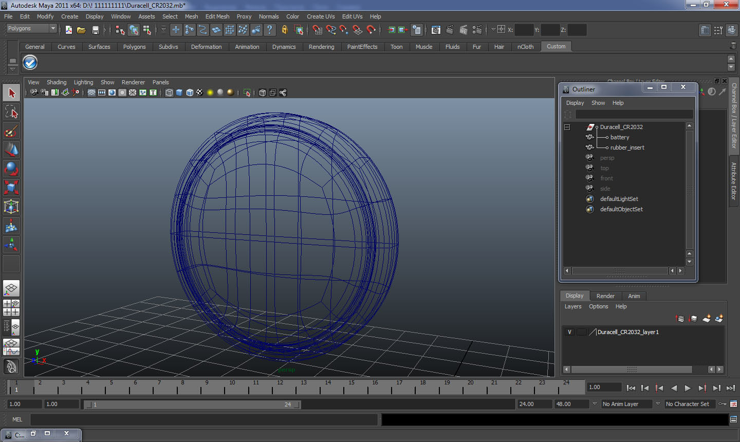 Duracell CR2032 3D model_11