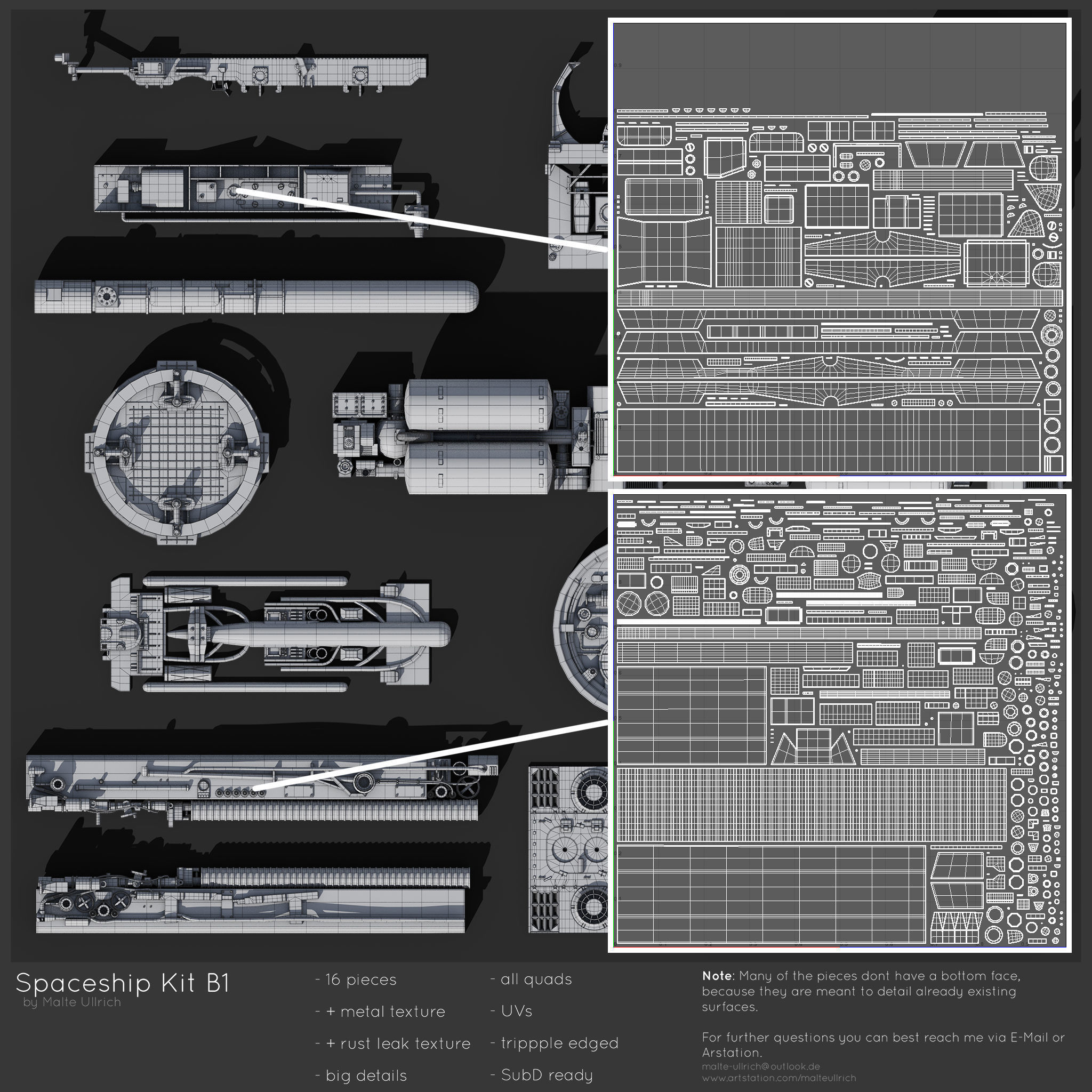 SpaceshipKit A1 - modeling kit 3D model_18