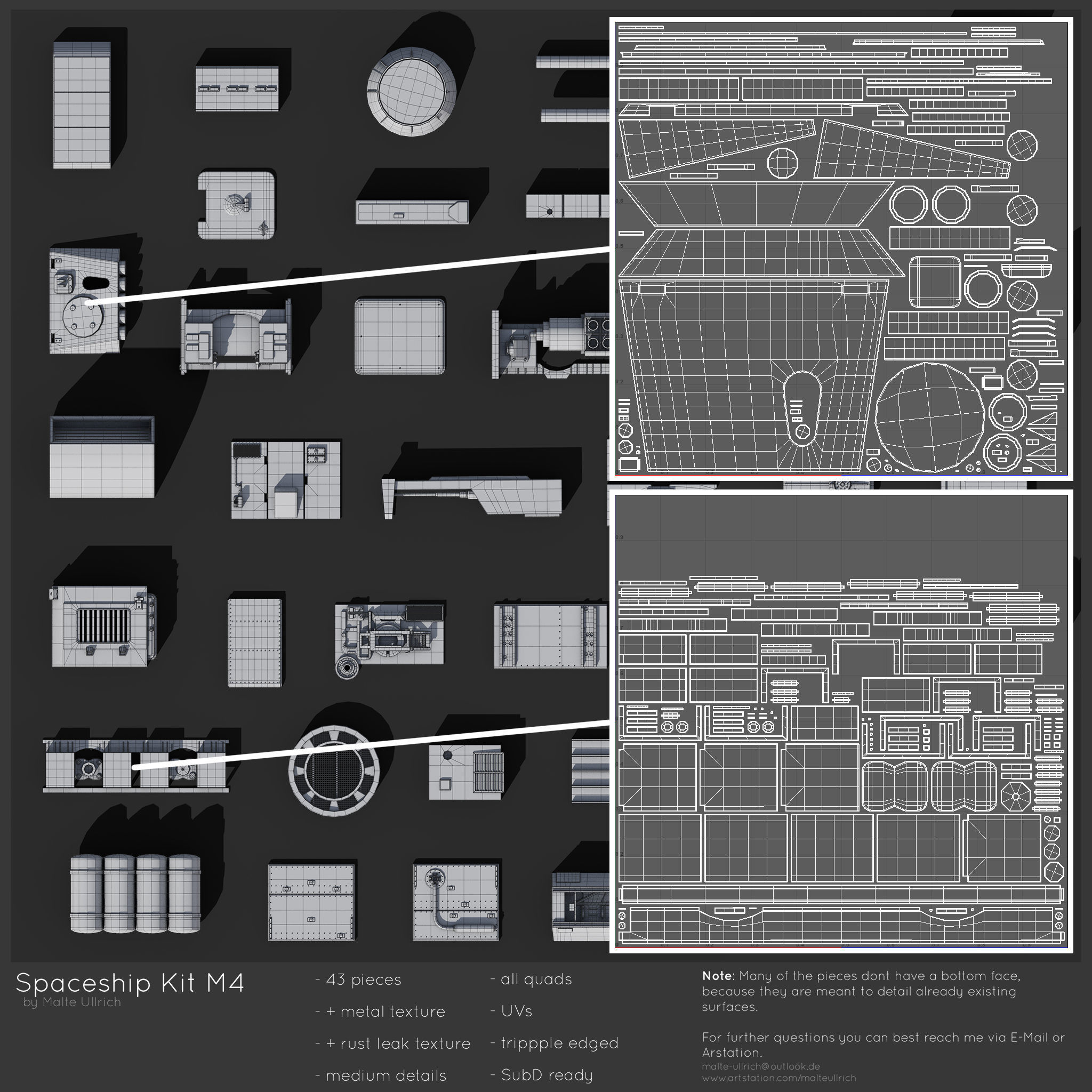 SpaceshipKit A1 - modeling kit 3D model_15