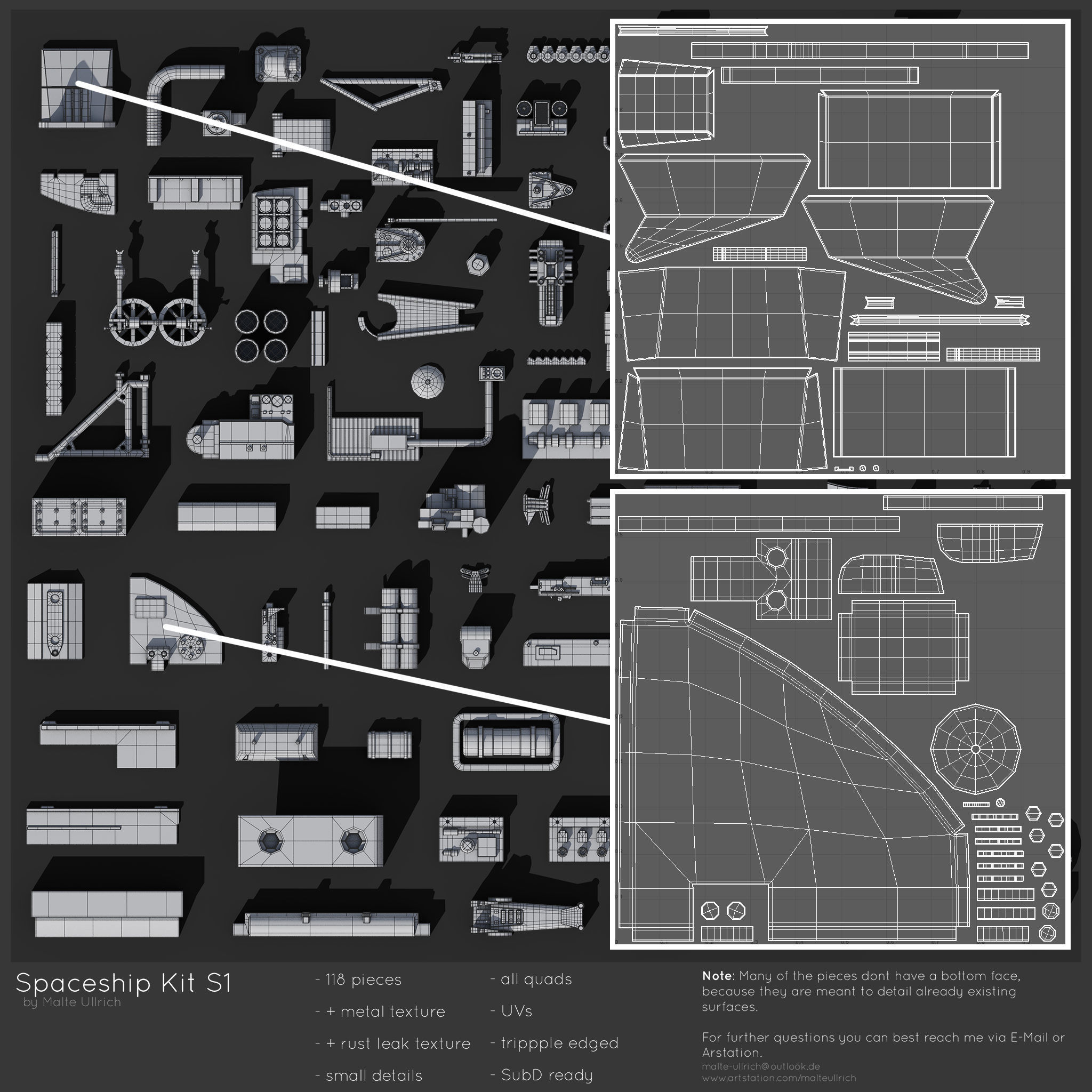 SpaceshipKit A1 - modeling kit 3D model_3