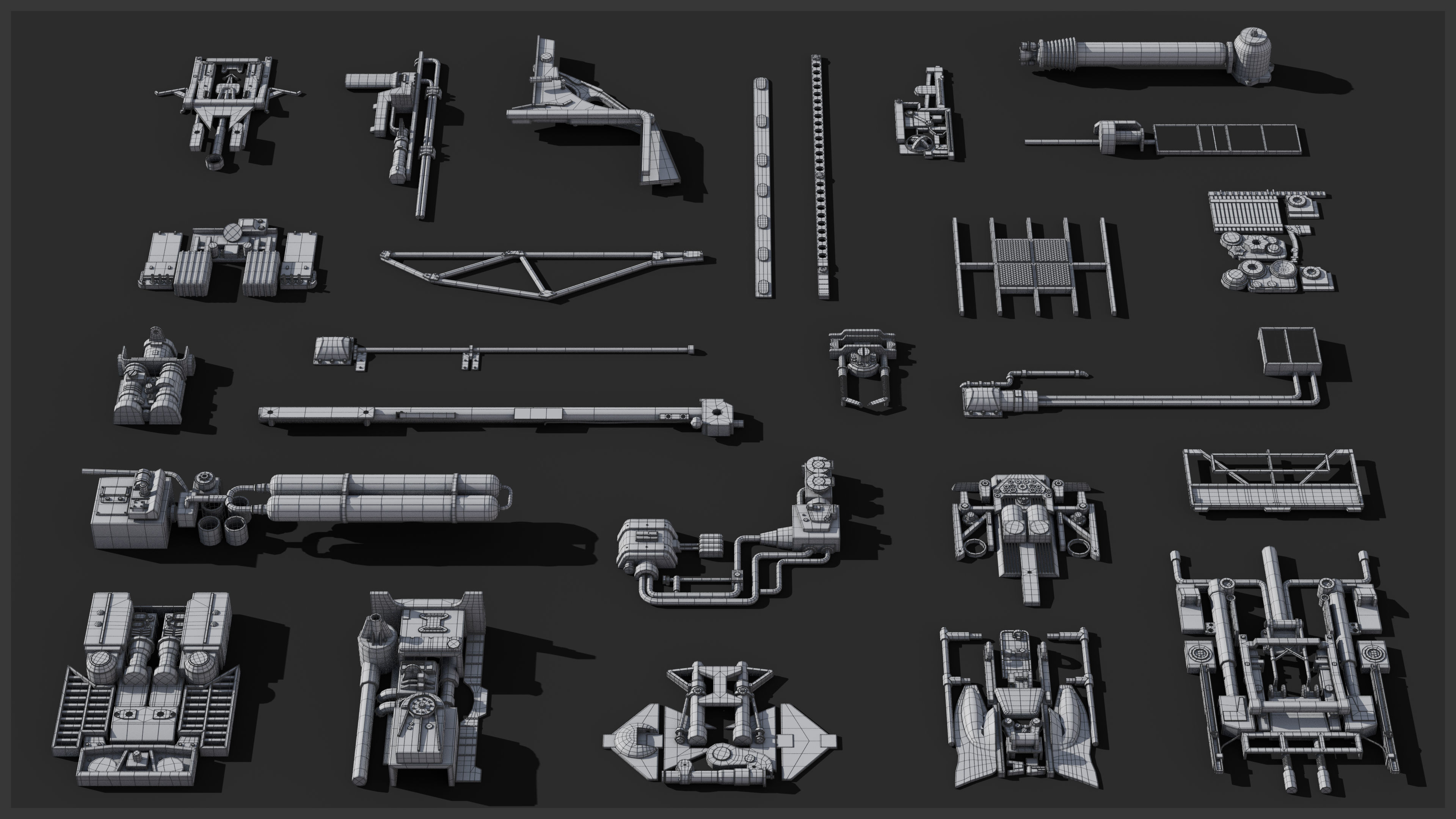 SpaceshipKit A1 - modeling kit 3D model_13