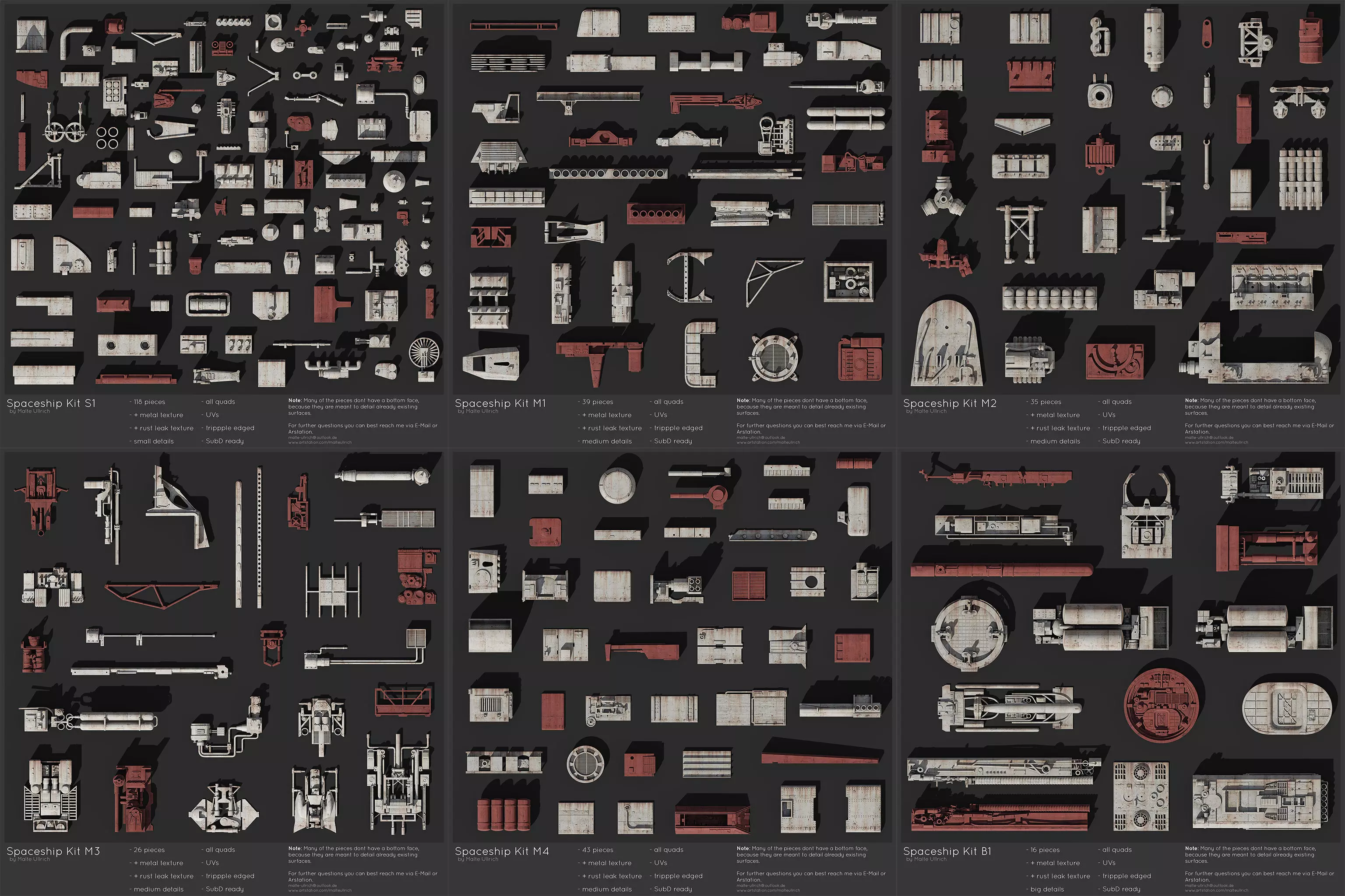 SpaceshipKit A1 - modeling kit 3D model_0