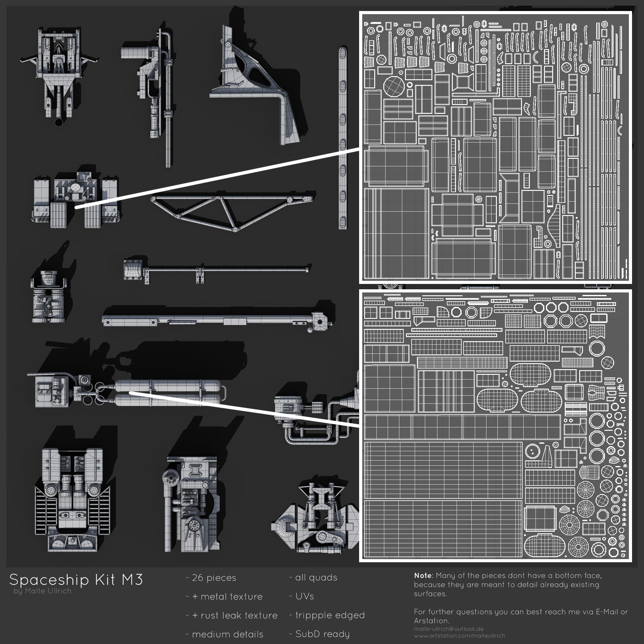 SpaceshipKit A1 - modeling kit 3D model_12