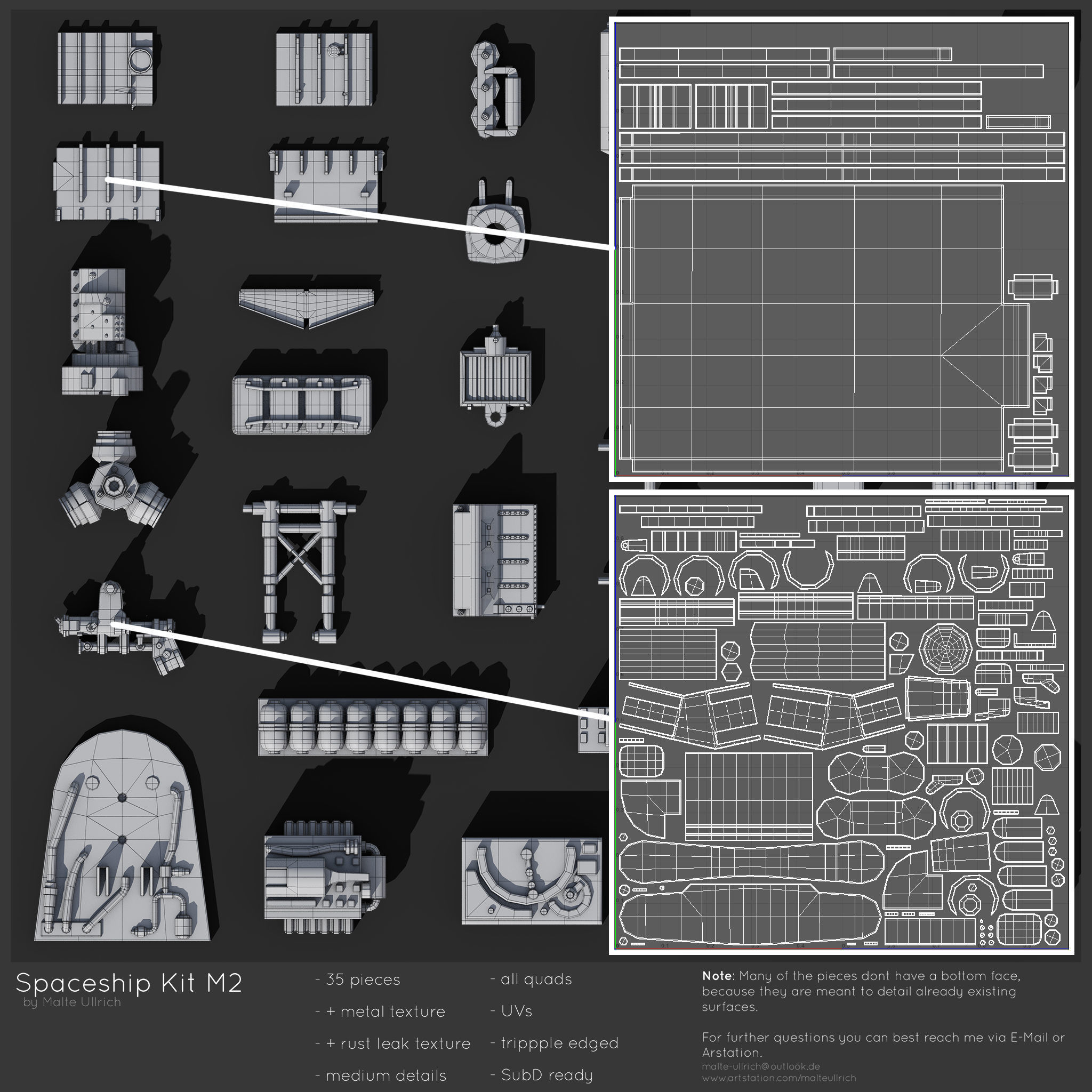 SpaceshipKit A1 - modeling kit 3D model_8