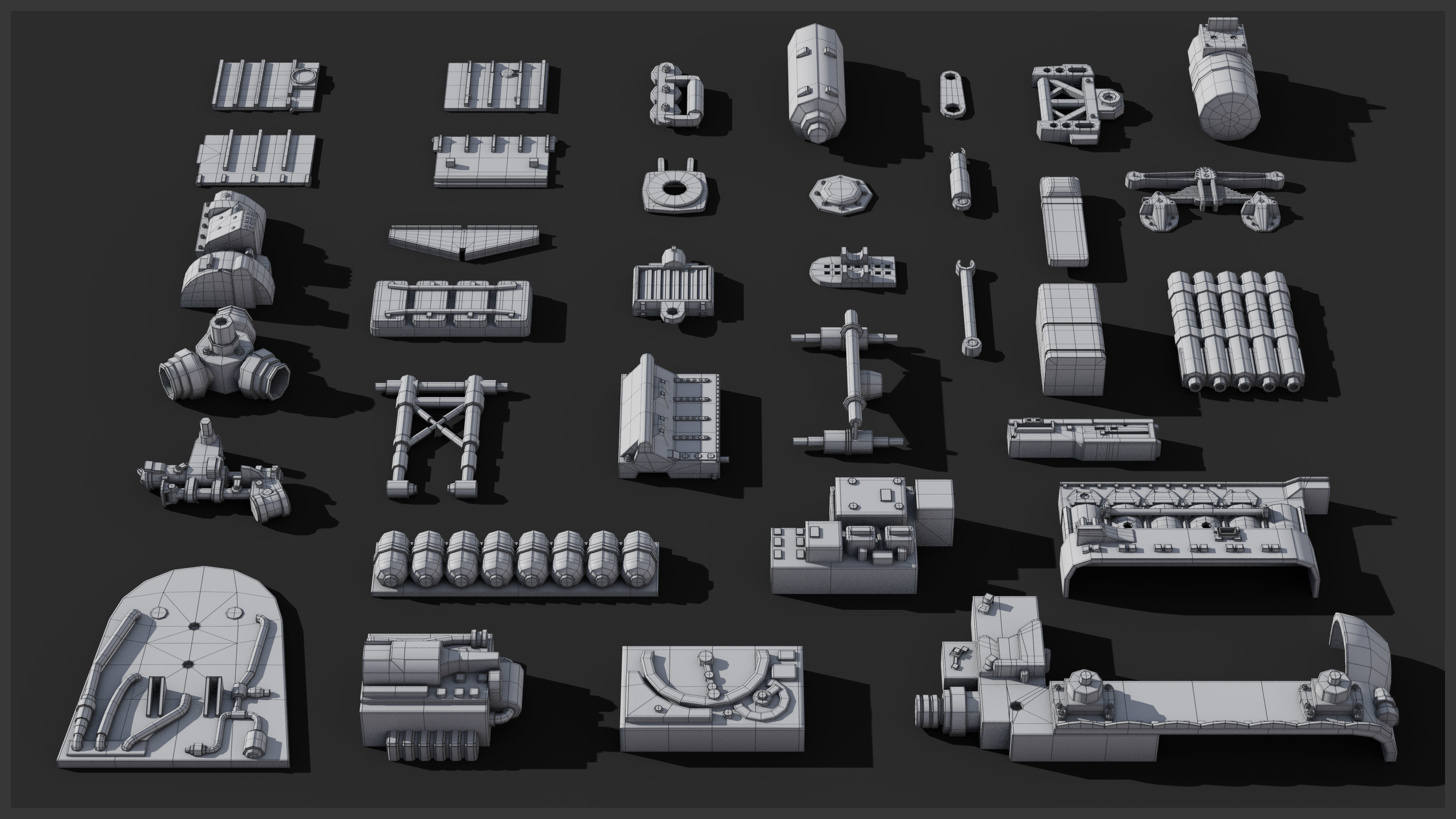 SpaceshipKit A1 - modeling kit 3D model_10
