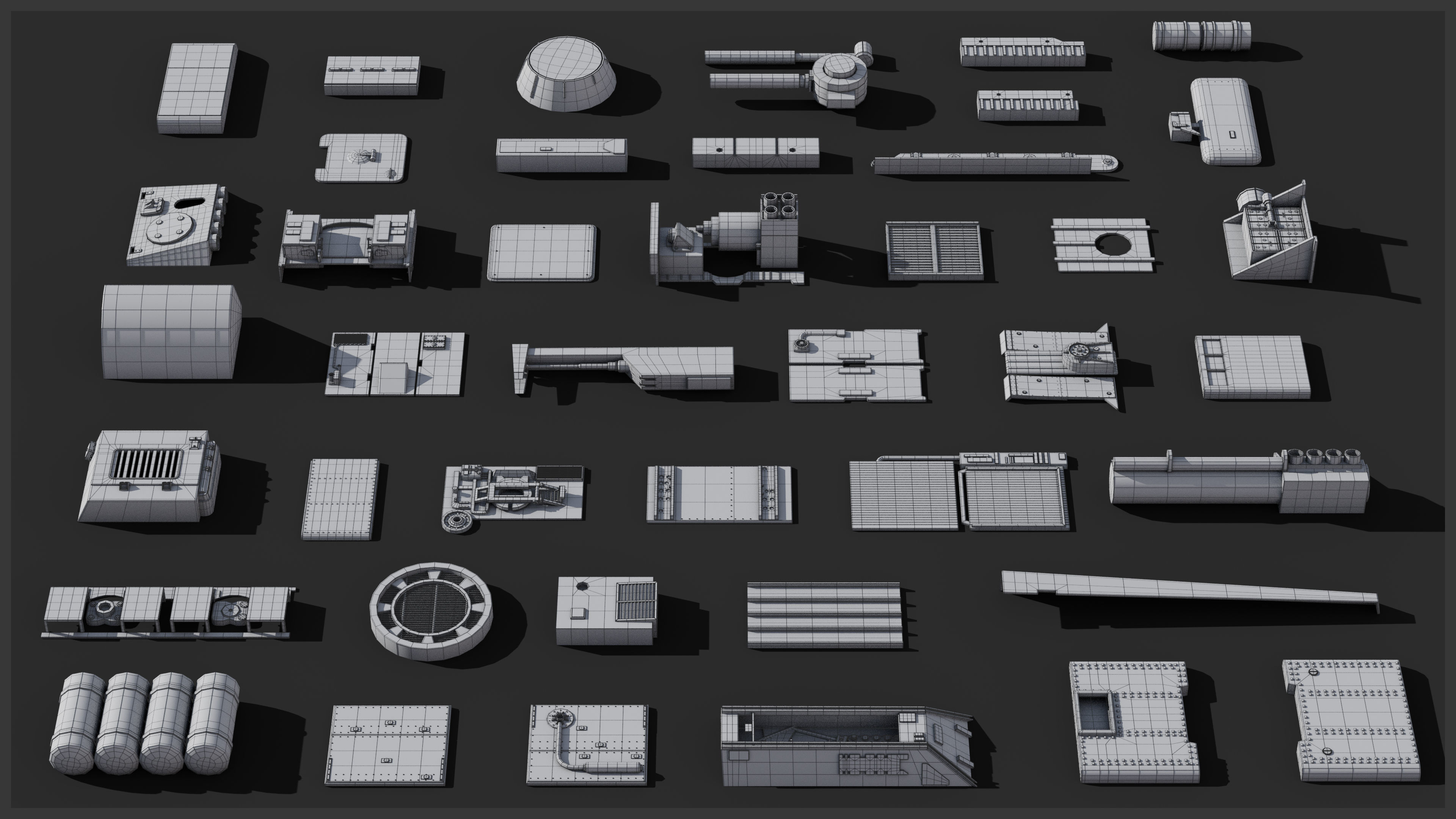 SpaceshipKit A1 - modeling kit 3D model_16