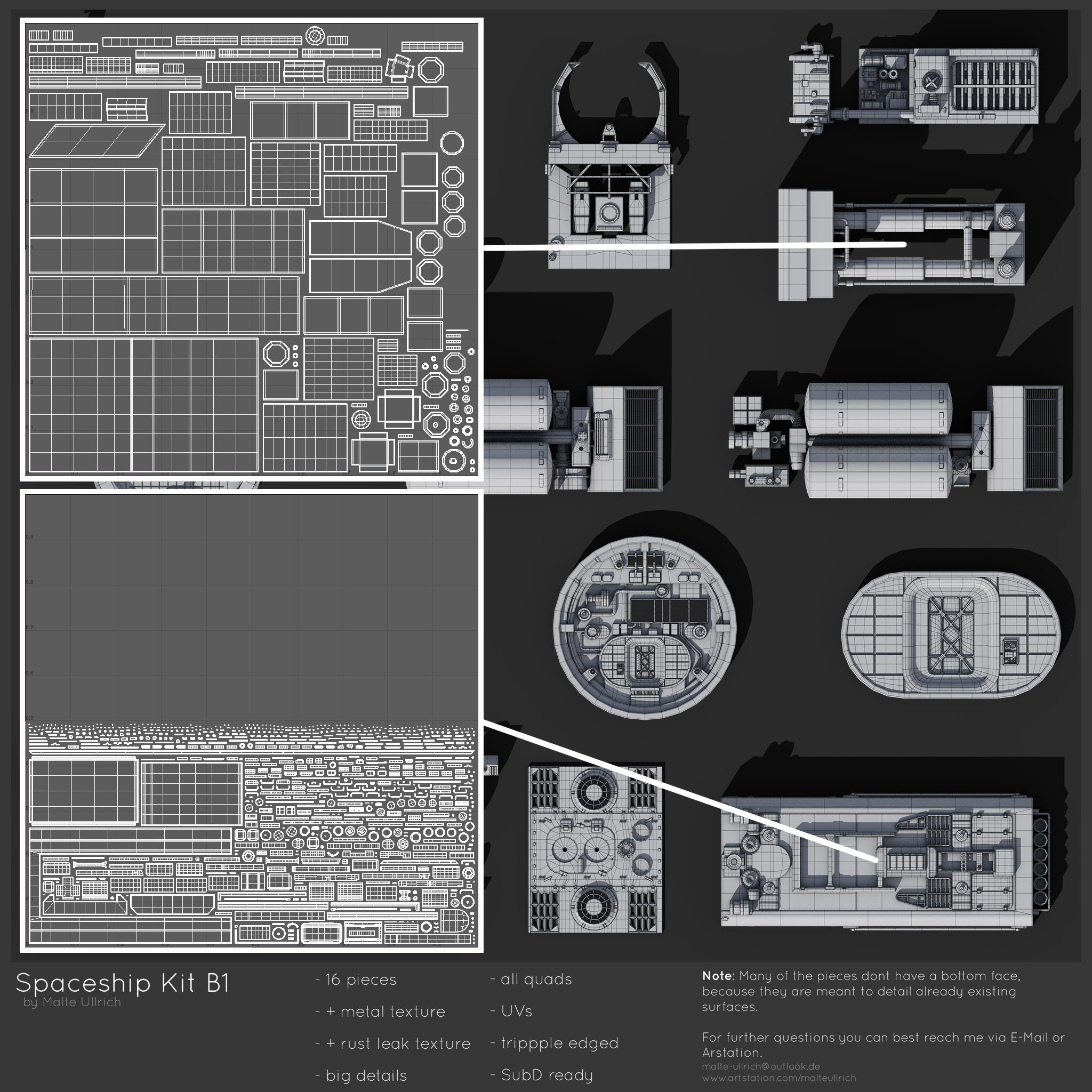 SpaceshipKit A1 - modeling kit 3D model_17