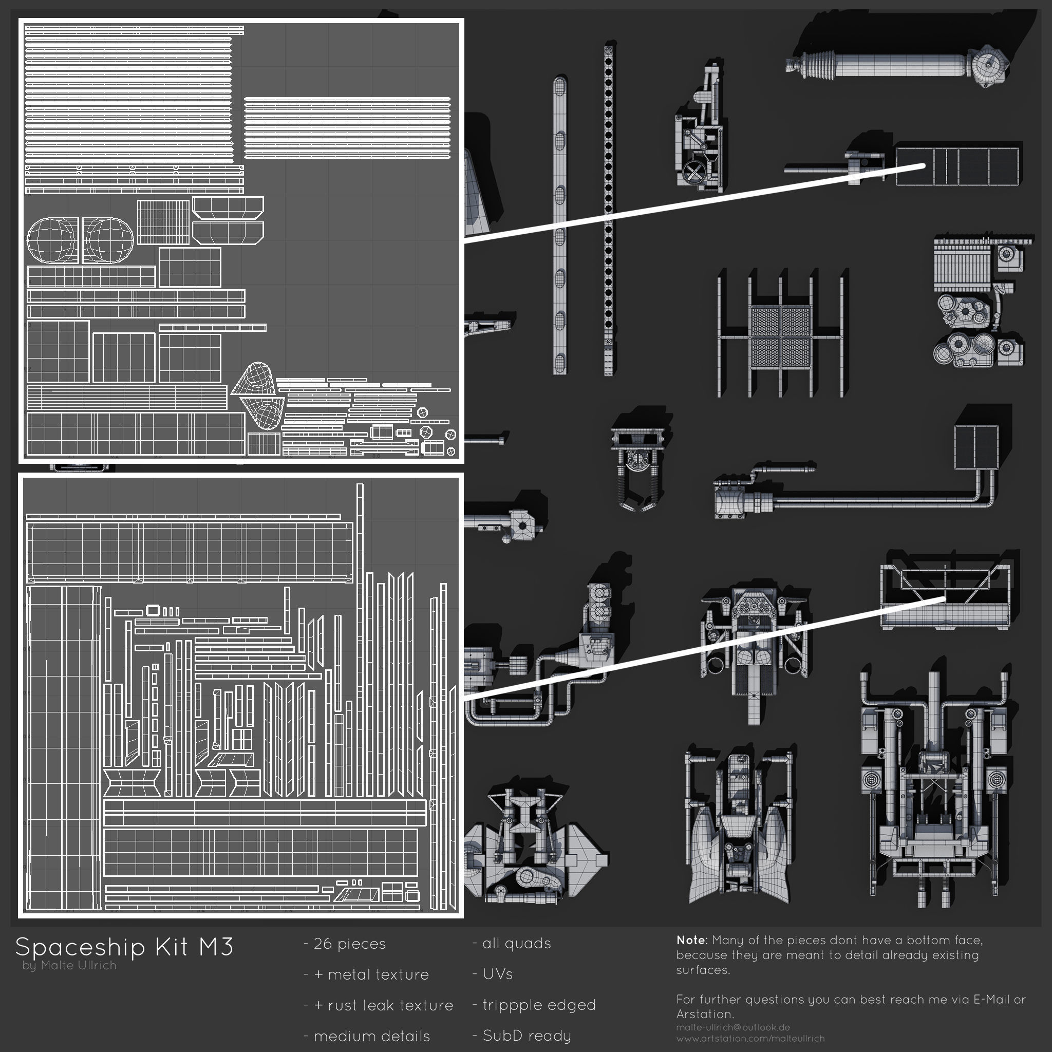 SpaceshipKit A1 - modeling kit 3D model_11