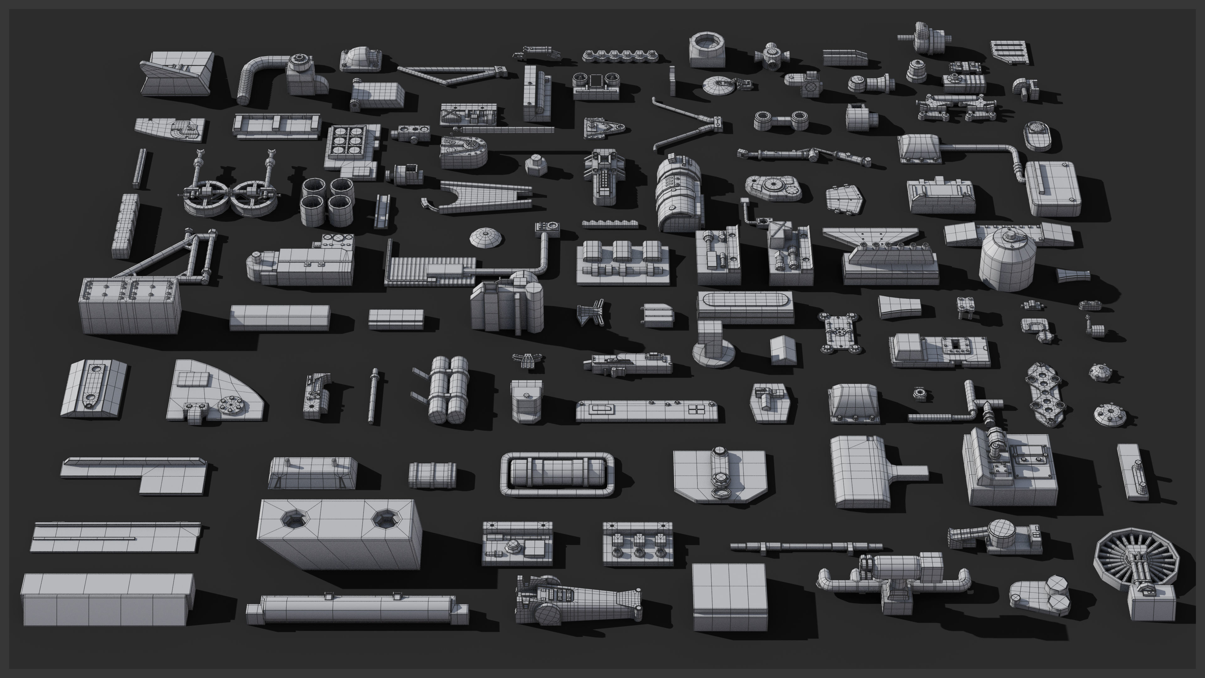 SpaceshipKit A1 - modeling kit 3D model_4