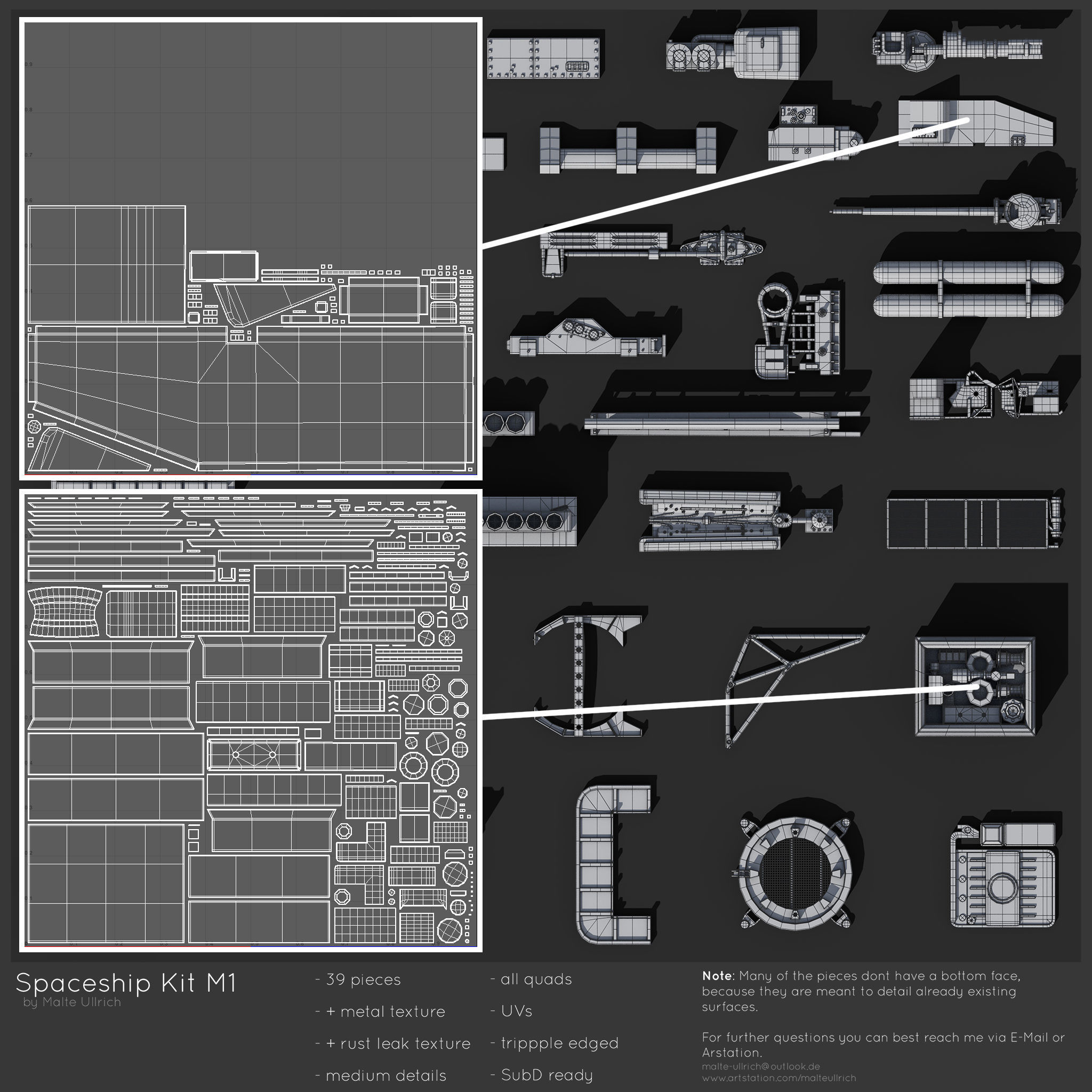 SpaceshipKit A1 - modeling kit 3D model_5