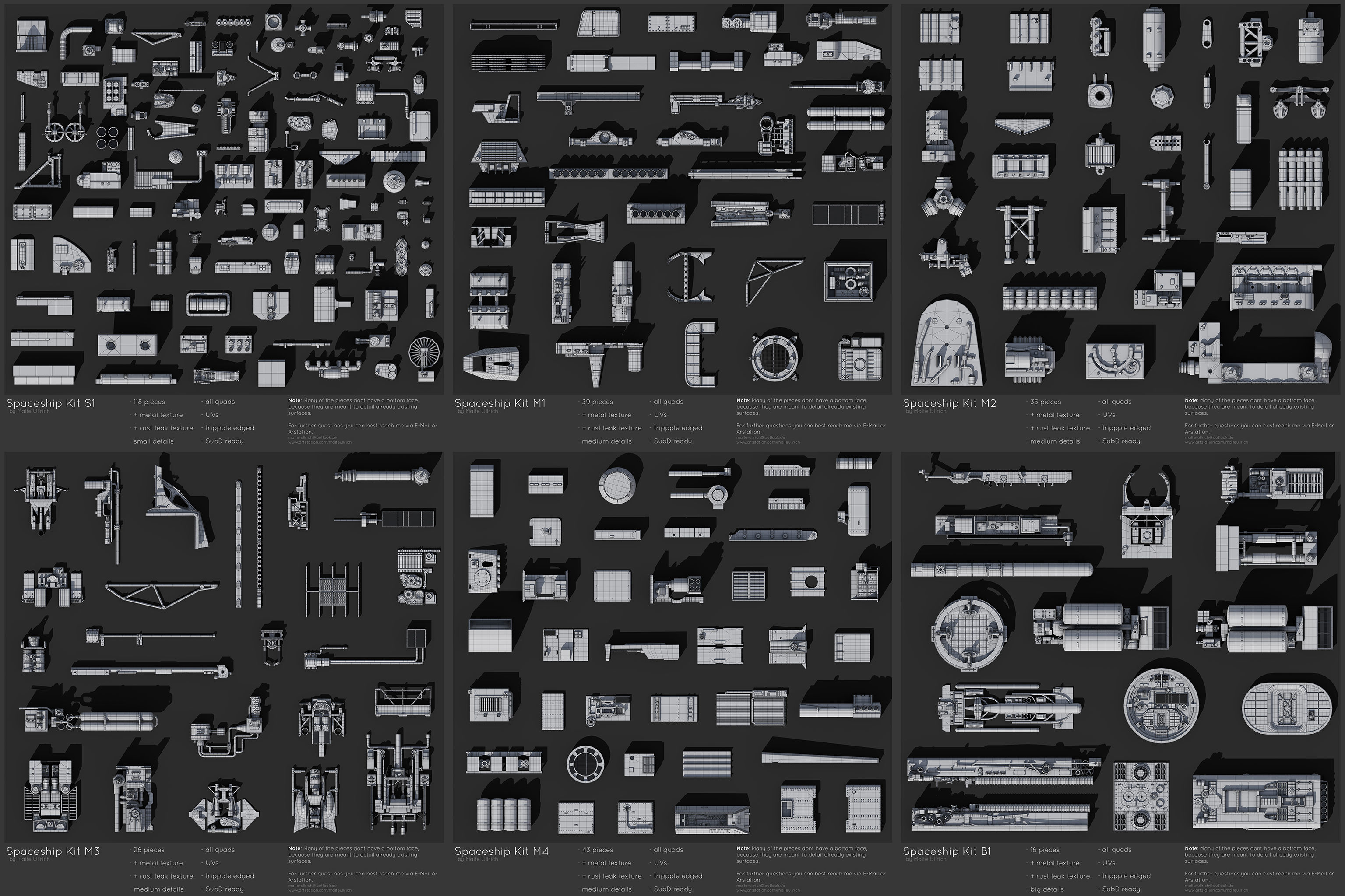 SpaceshipKit A1 - modeling kit 3D model_1
