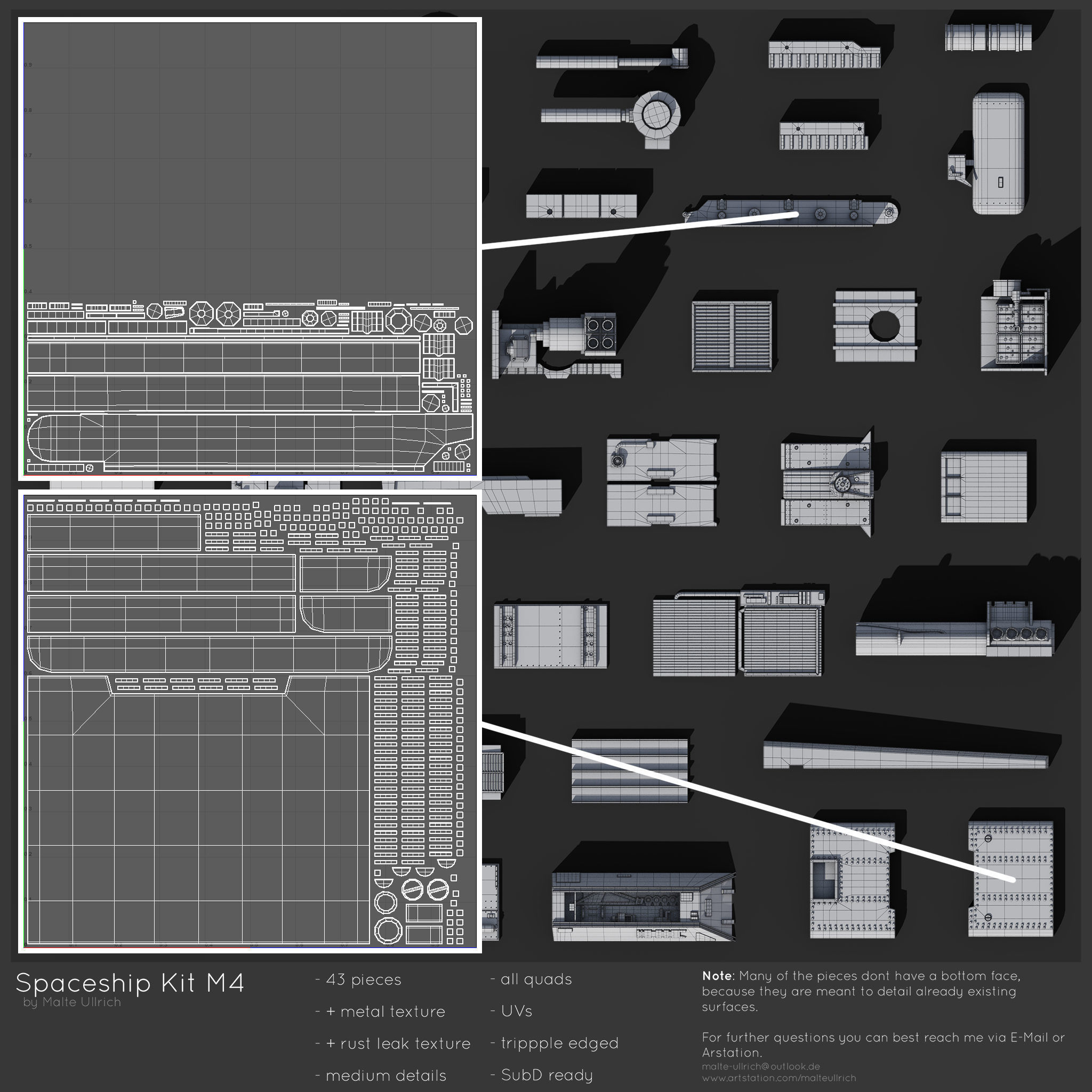 SpaceshipKit A1 - modeling kit 3D model_14