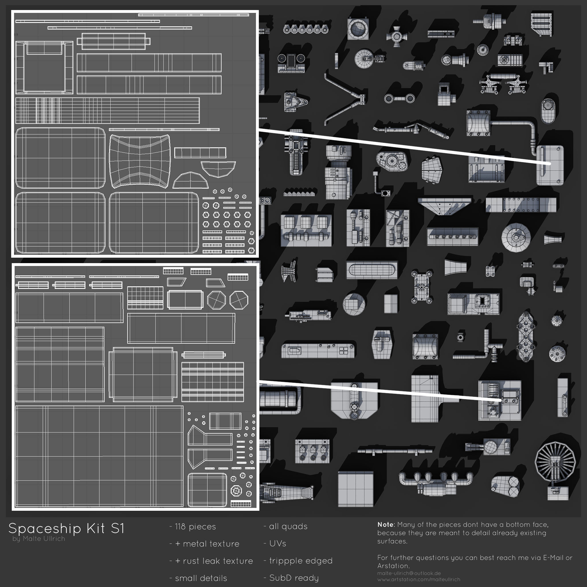 SpaceshipKit A1 - modeling kit 3D model_2