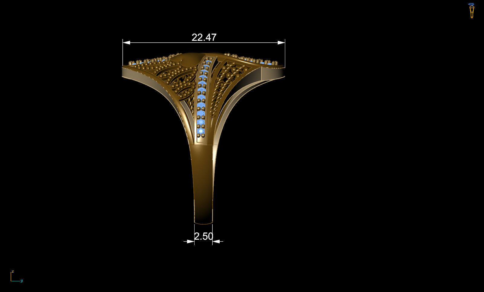 ring gold  3D print model_8