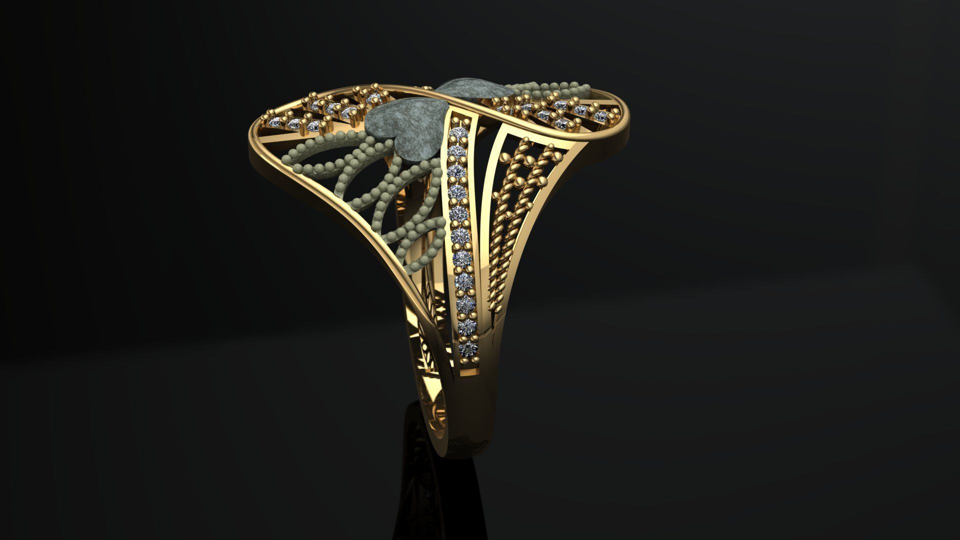 ring gold  3D print model_2