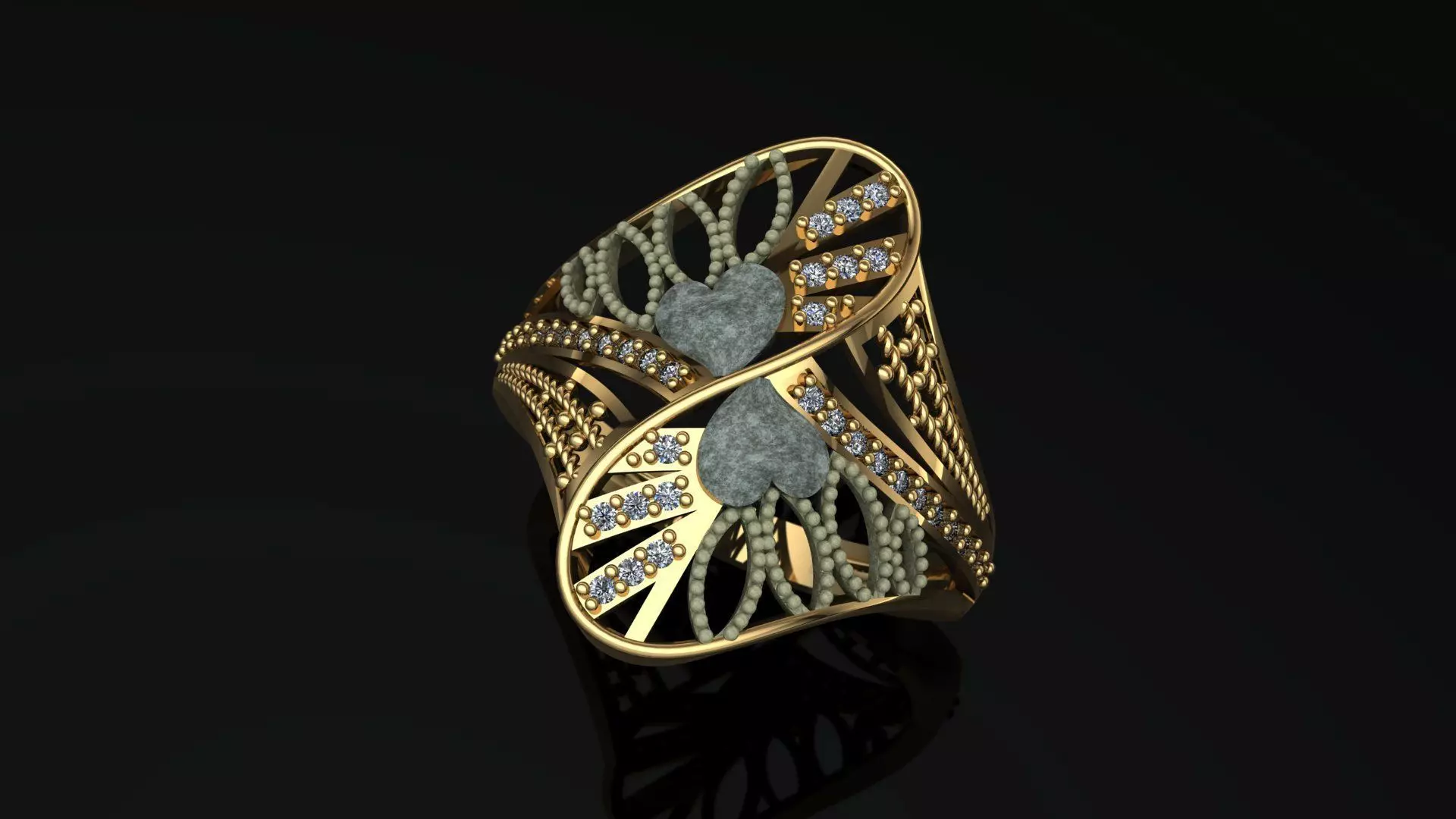 ring gold  3D print model_0