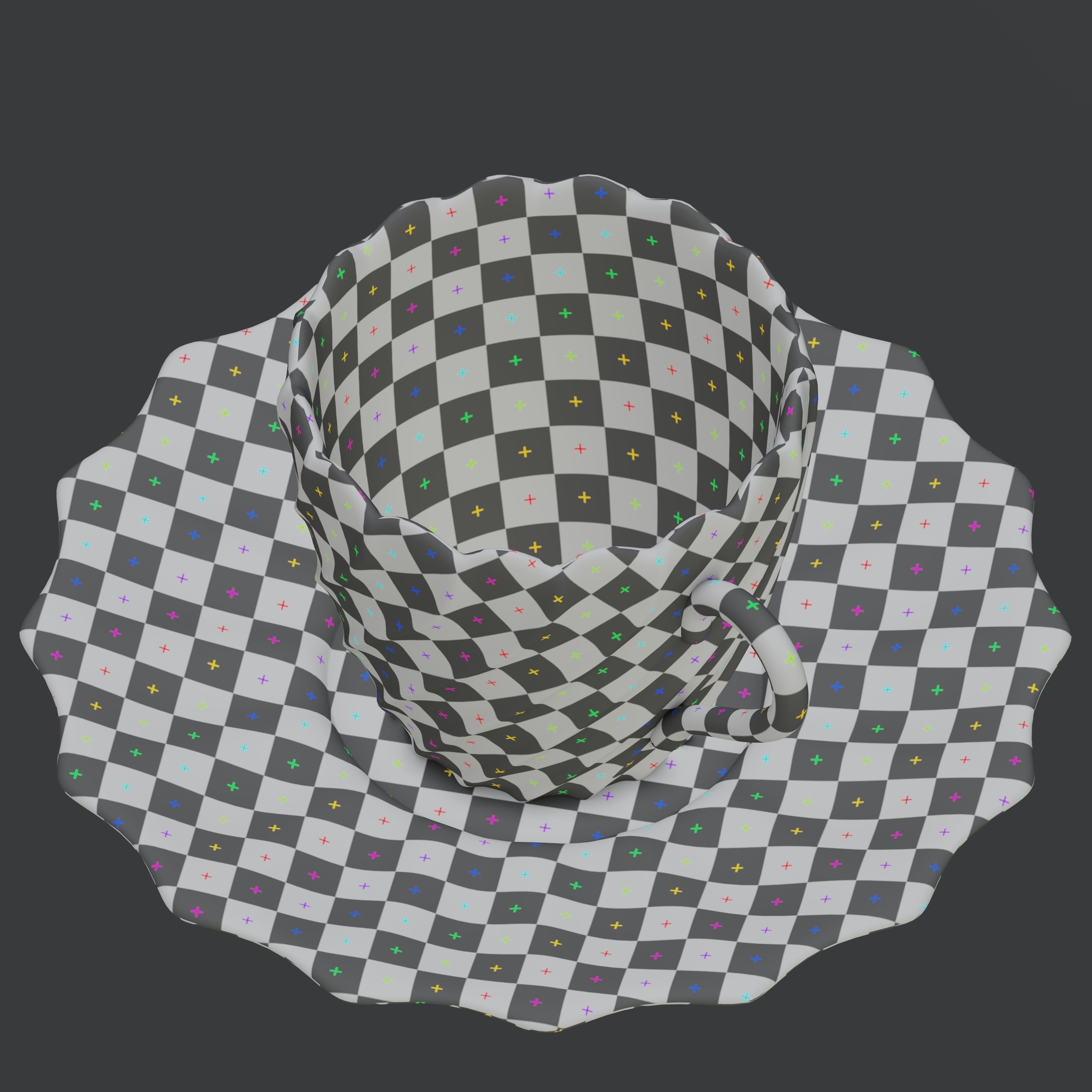Fluted twisted teacup 3D model_9