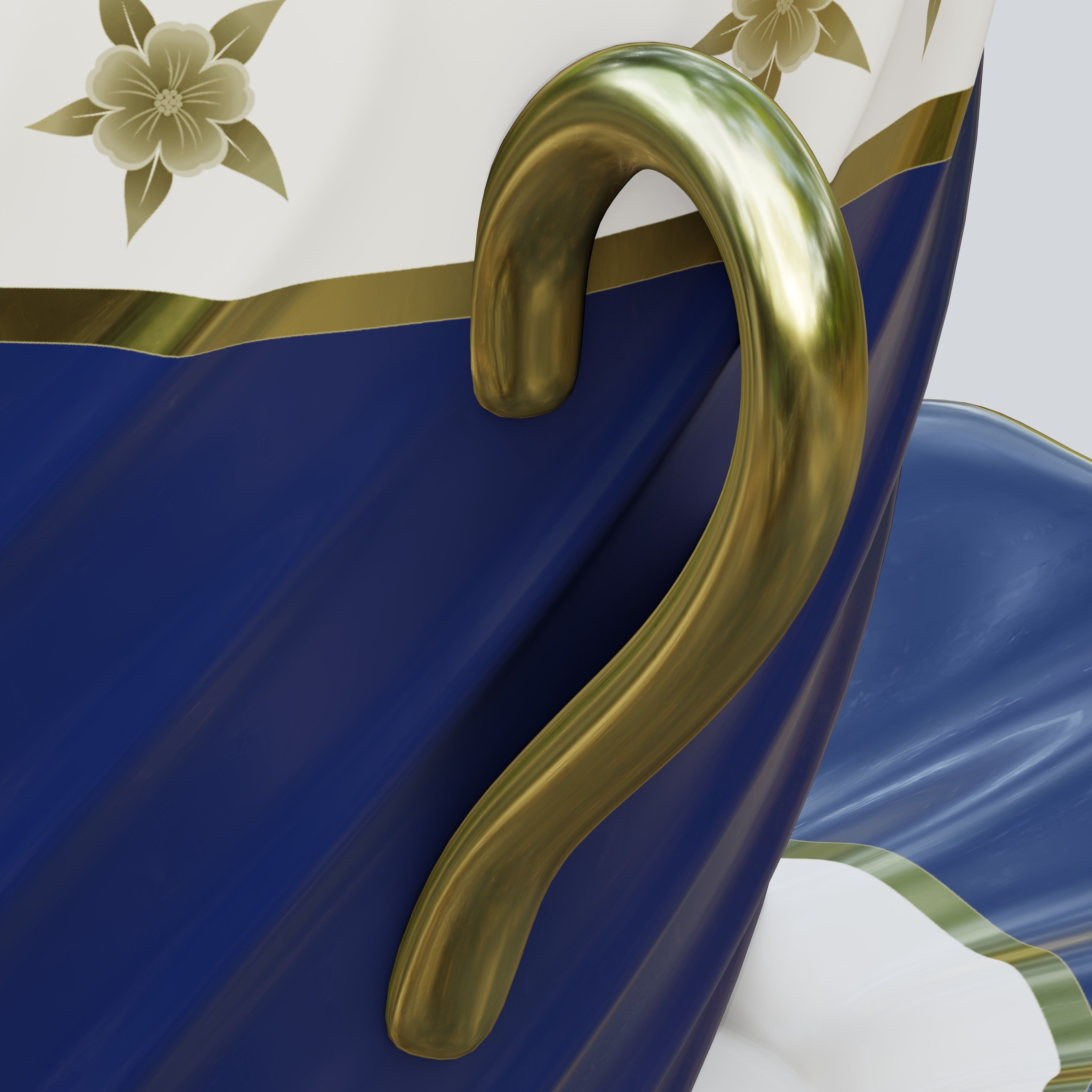 Fluted twisted teacup 3D model_2