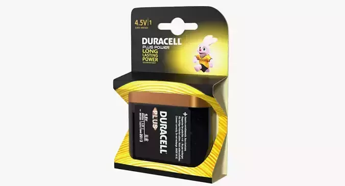 Duracell Plus Power Battery Alkaline 4-5 Volt Pack