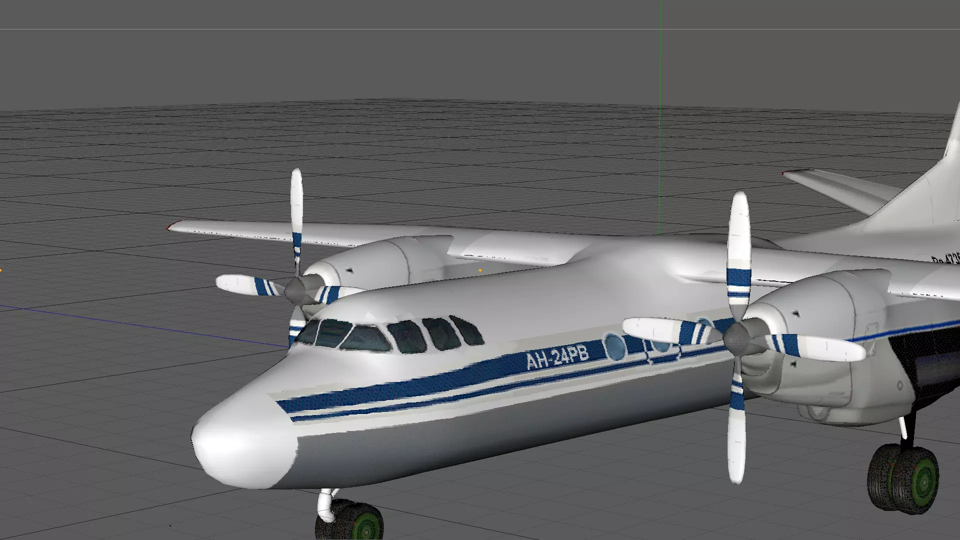 Private Aeroplane Rigged Low-poly 3D model