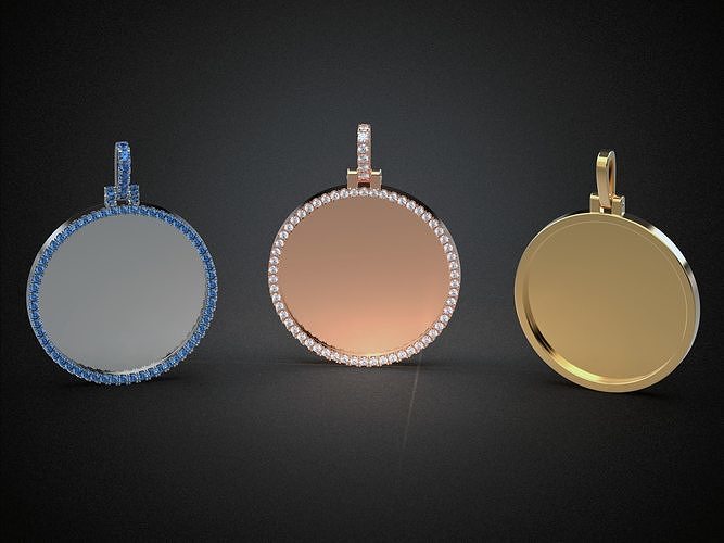 Jewelry pendant Medal blank P6 3D print model