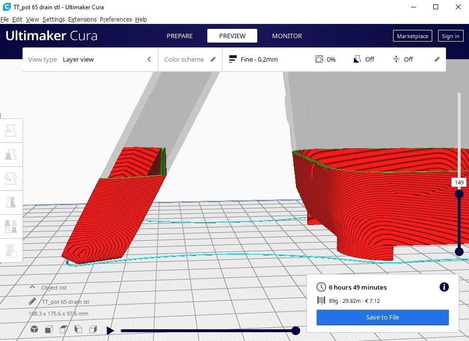 plant pot with drain 65 3D print model_13