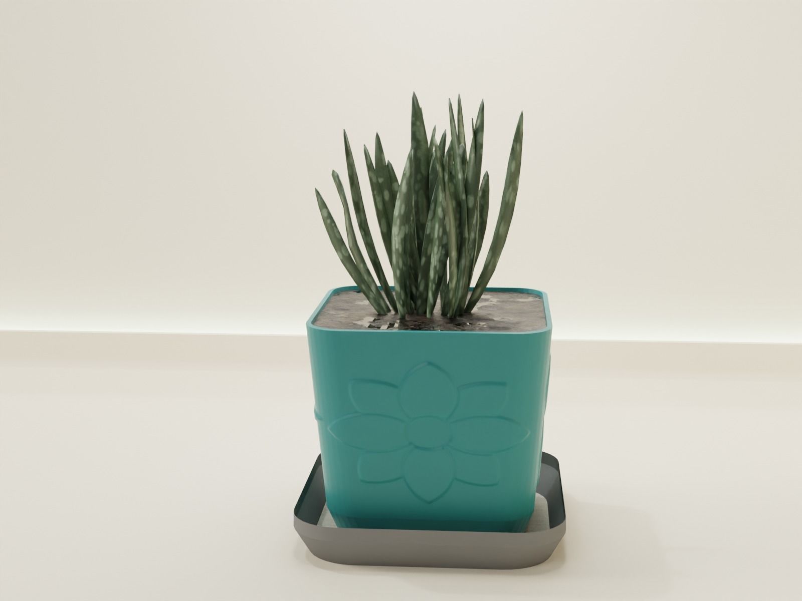 plant pot with drain 65 3D print model_5