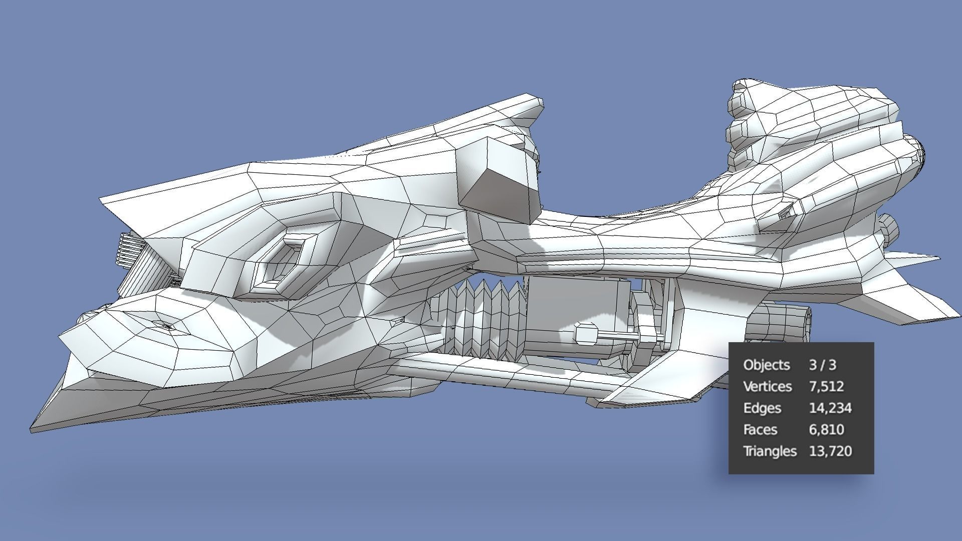 HOVER BIKE - ANUBIS Low-poly 3D model_12