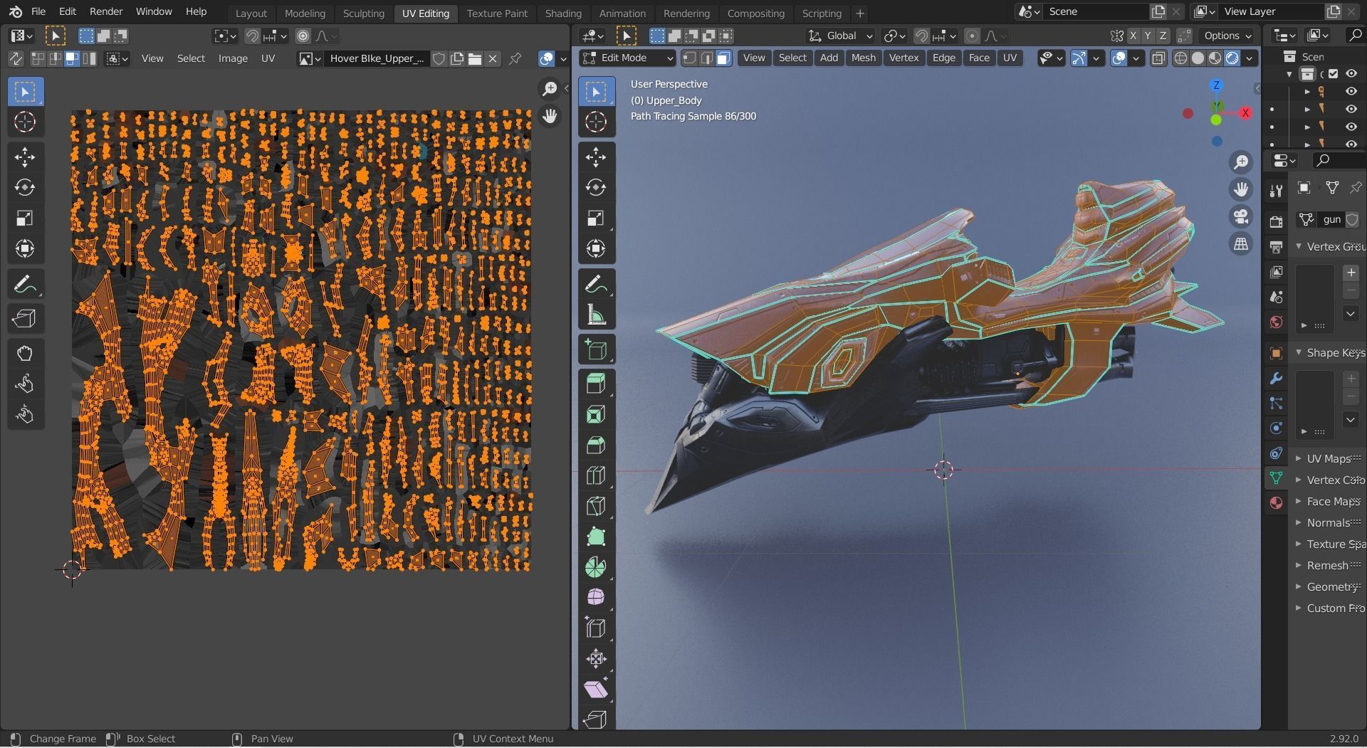 HOVER BIKE - ANUBIS Low-poly 3D model_13