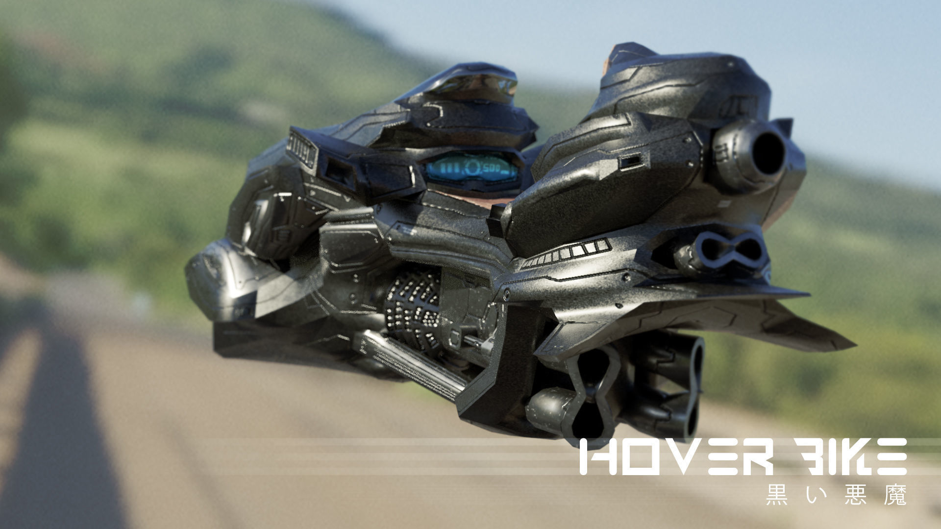 HOVER BIKE - ANUBIS Low-poly 3D model_15