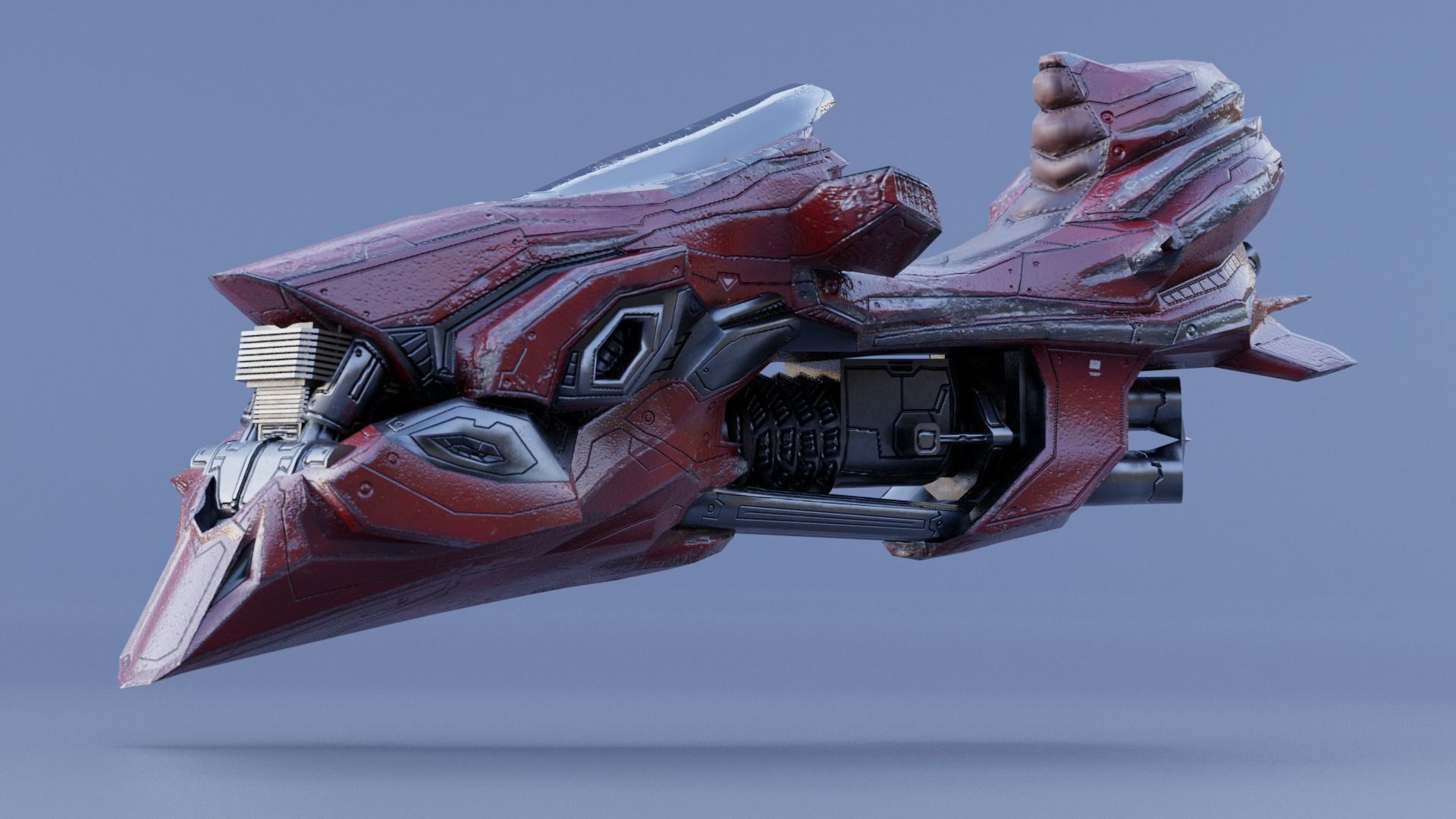 HOVER BIKE - ANUBIS Low-poly 3D model_7