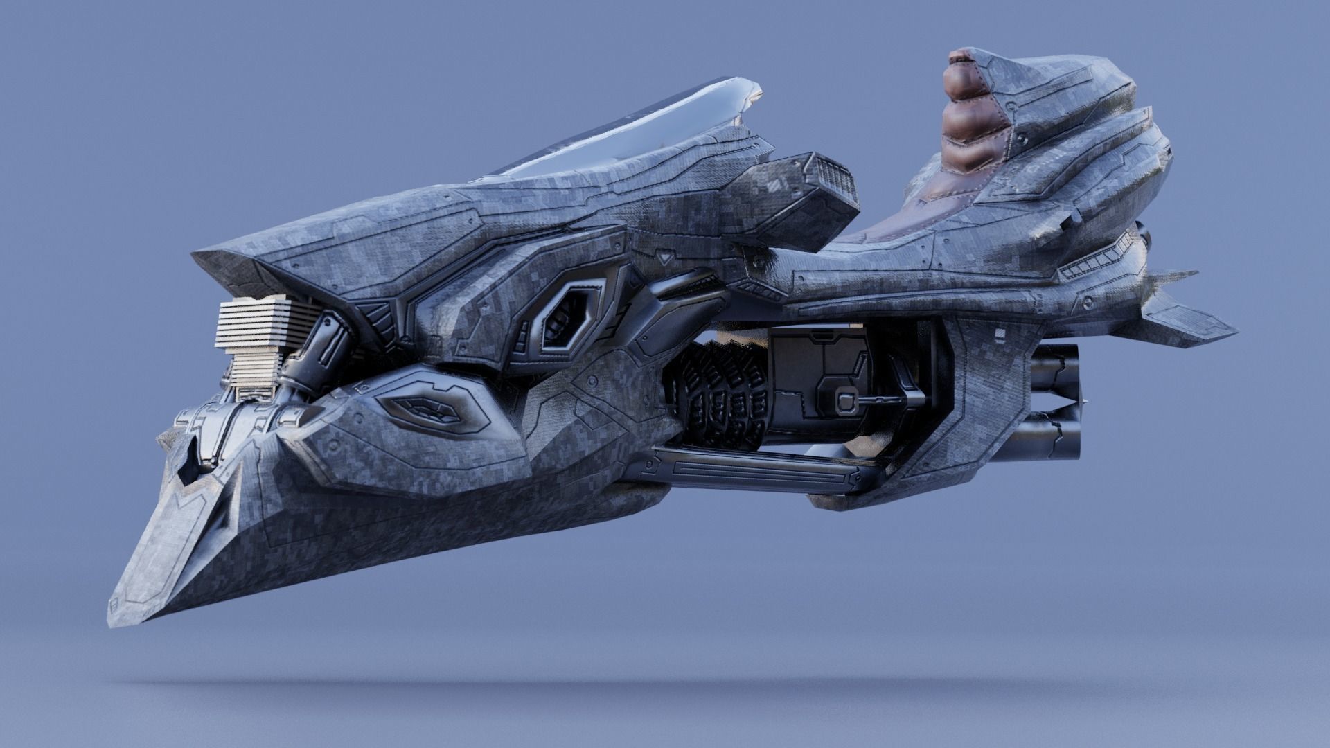 HOVER BIKE - ANUBIS Low-poly 3D model_8