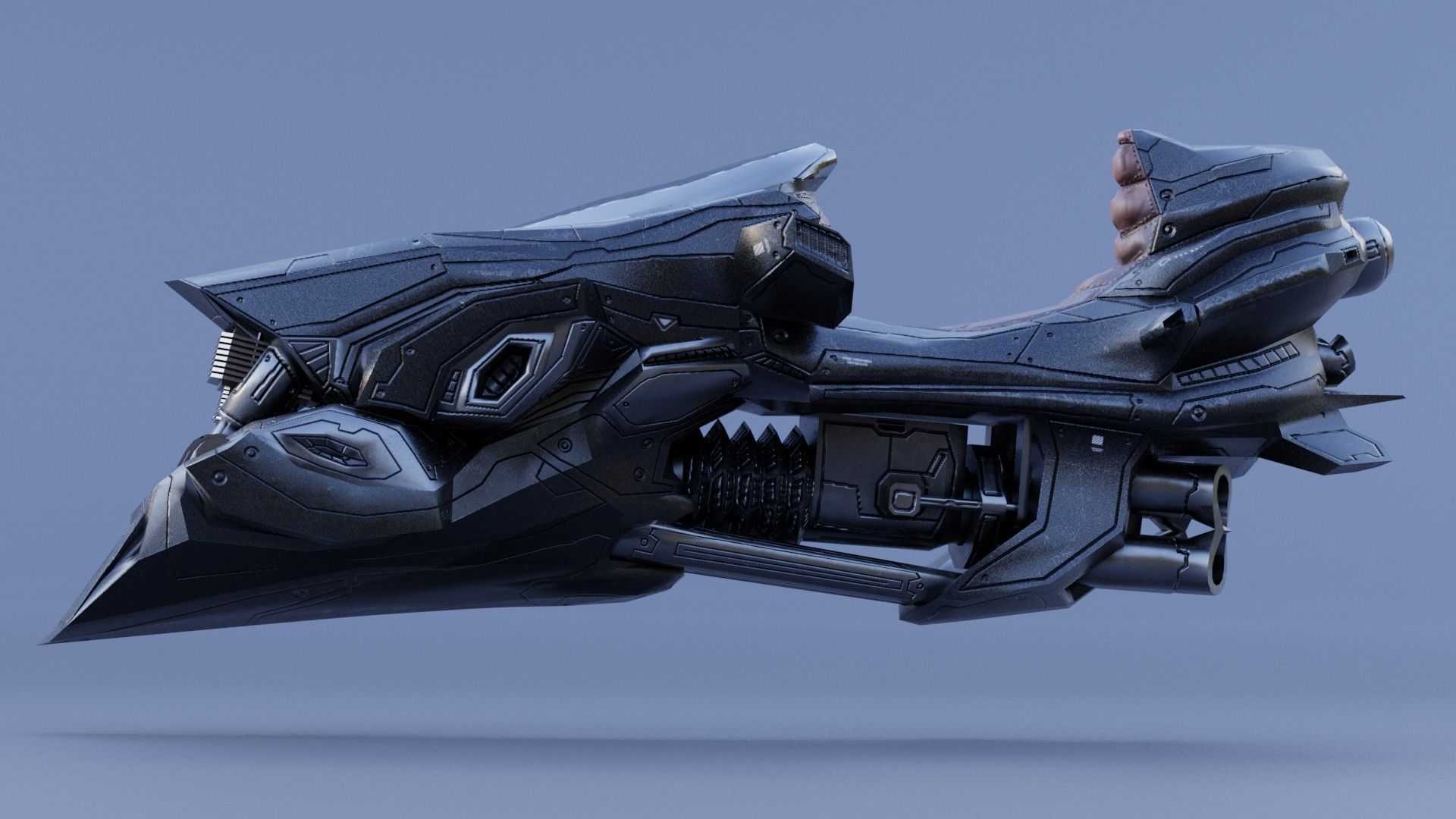 HOVER BIKE - ANUBIS Low-poly 3D model_11