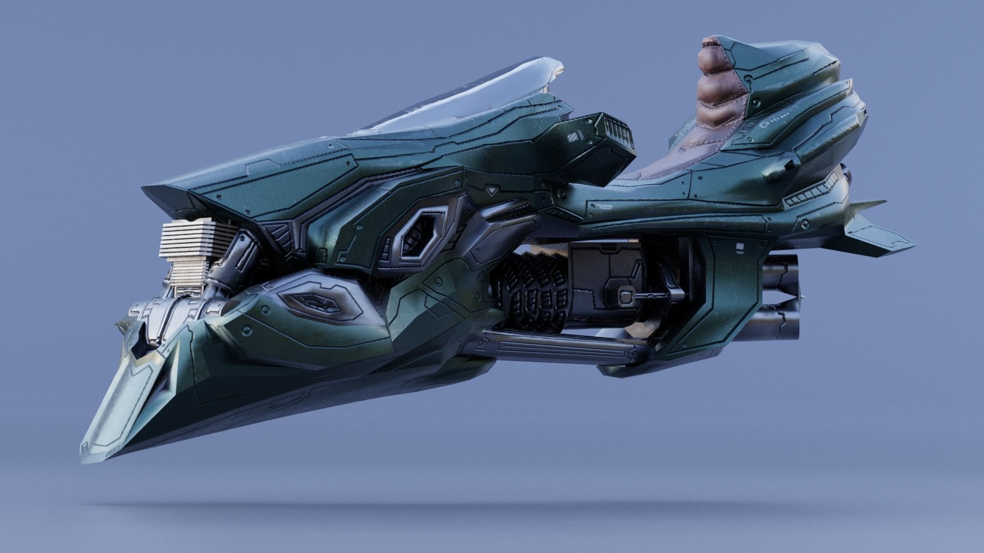 HOVER BIKE - ANUBIS Low-poly 3D model_6