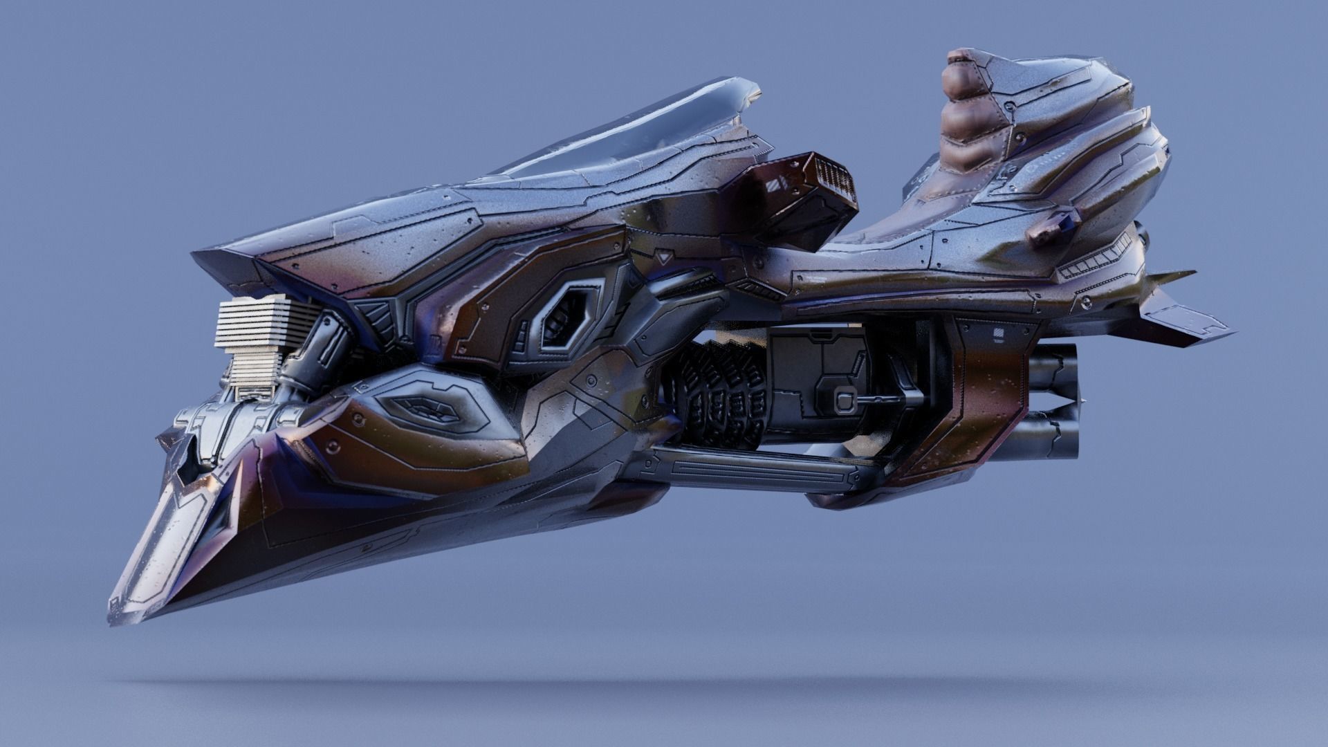 HOVER BIKE - ANUBIS Low-poly 3D model_5