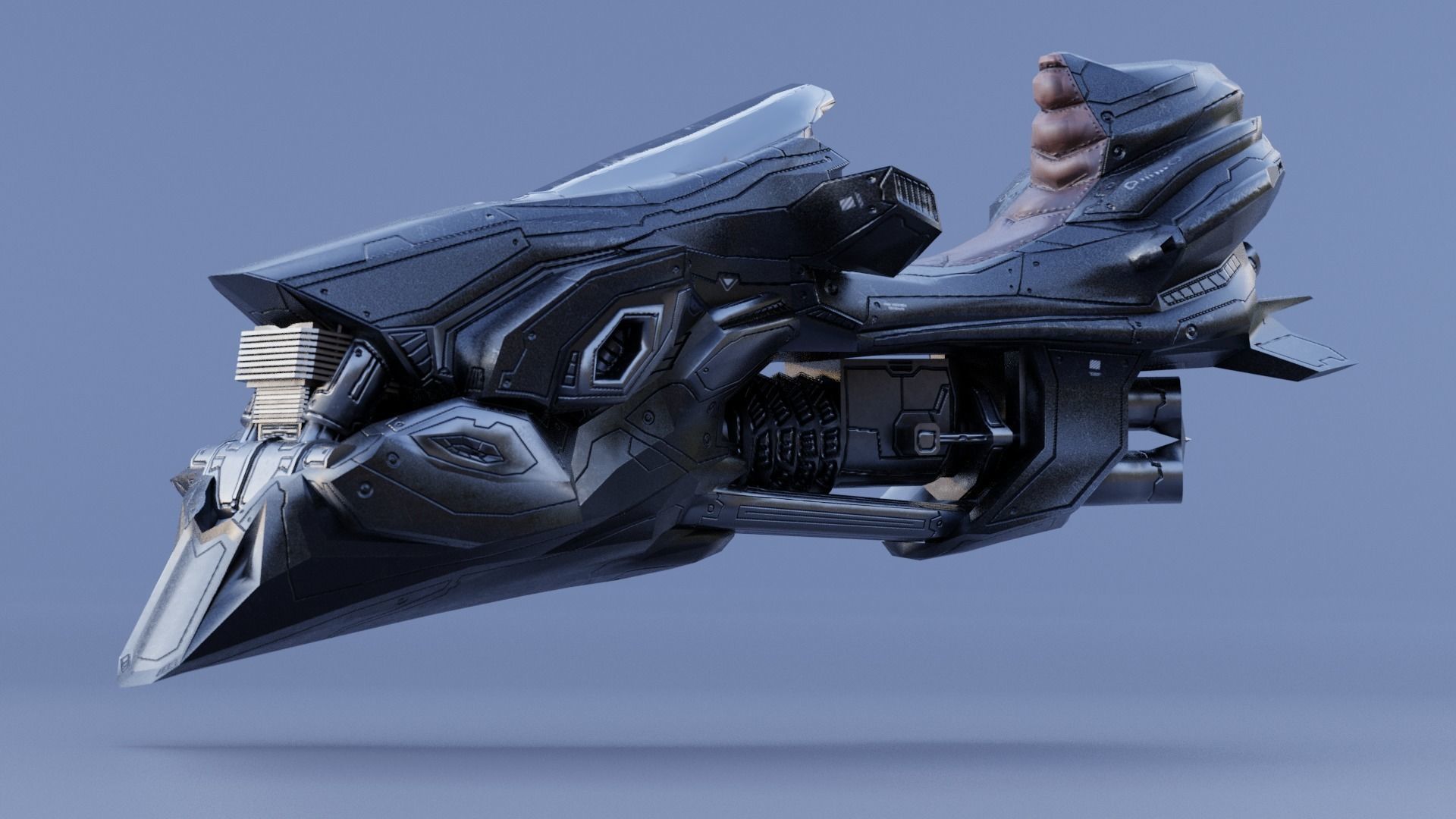 HOVER BIKE - ANUBIS Low-poly 3D model_3