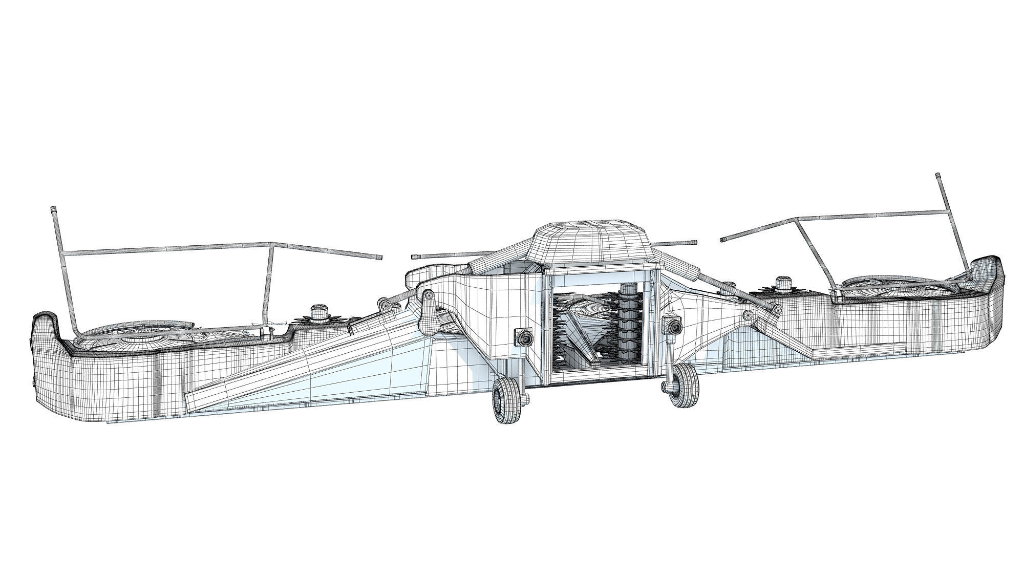 Harvester Threshing Header 3D model_16