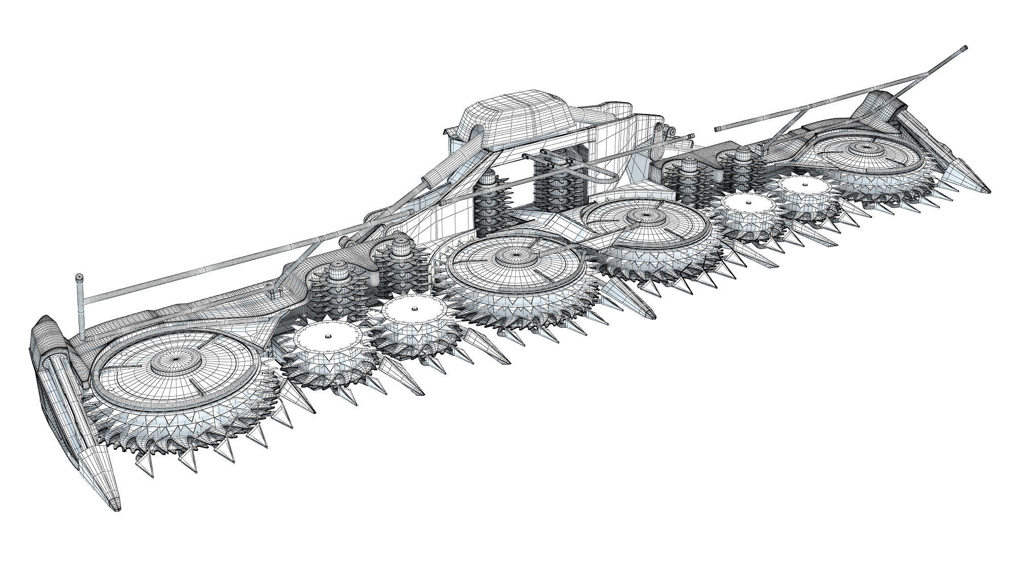 Harvester Threshing Header 3D model_15
