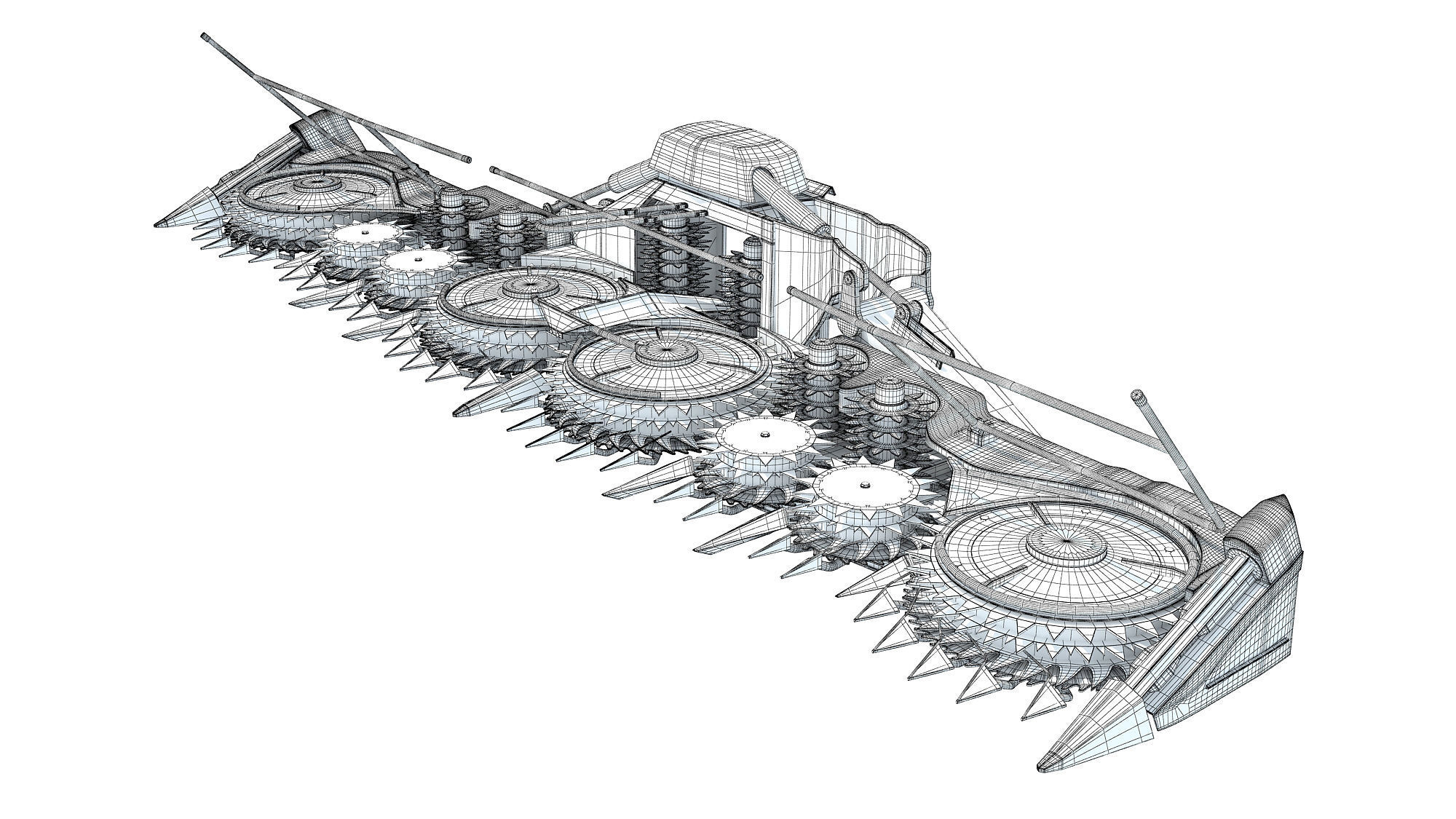 Harvester Threshing Header 3D model_14
