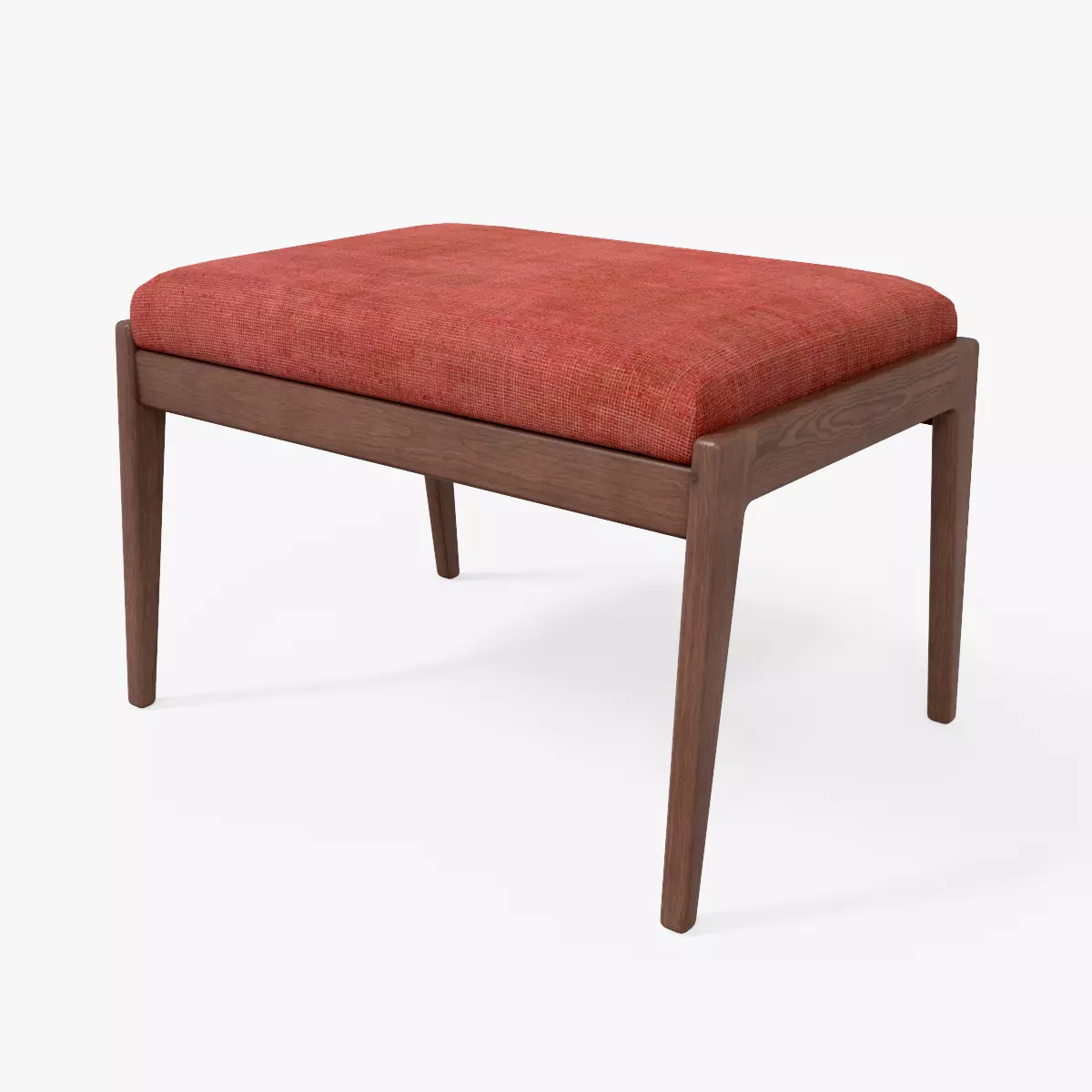 Chayne rectangle standard Ottoman picante orange Low-poly 3D model